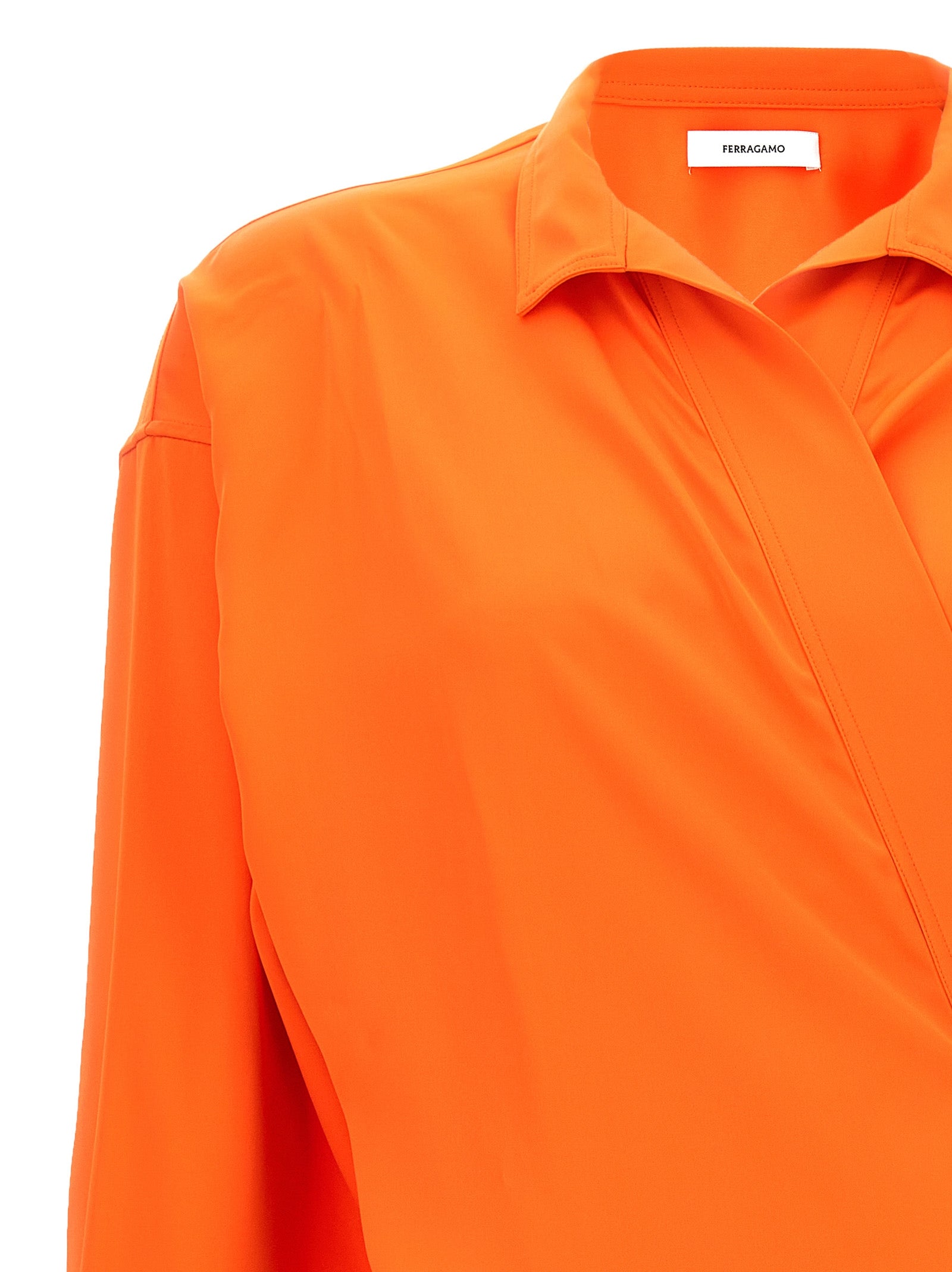 Ferragamo Orange Viscose Women's Blouse