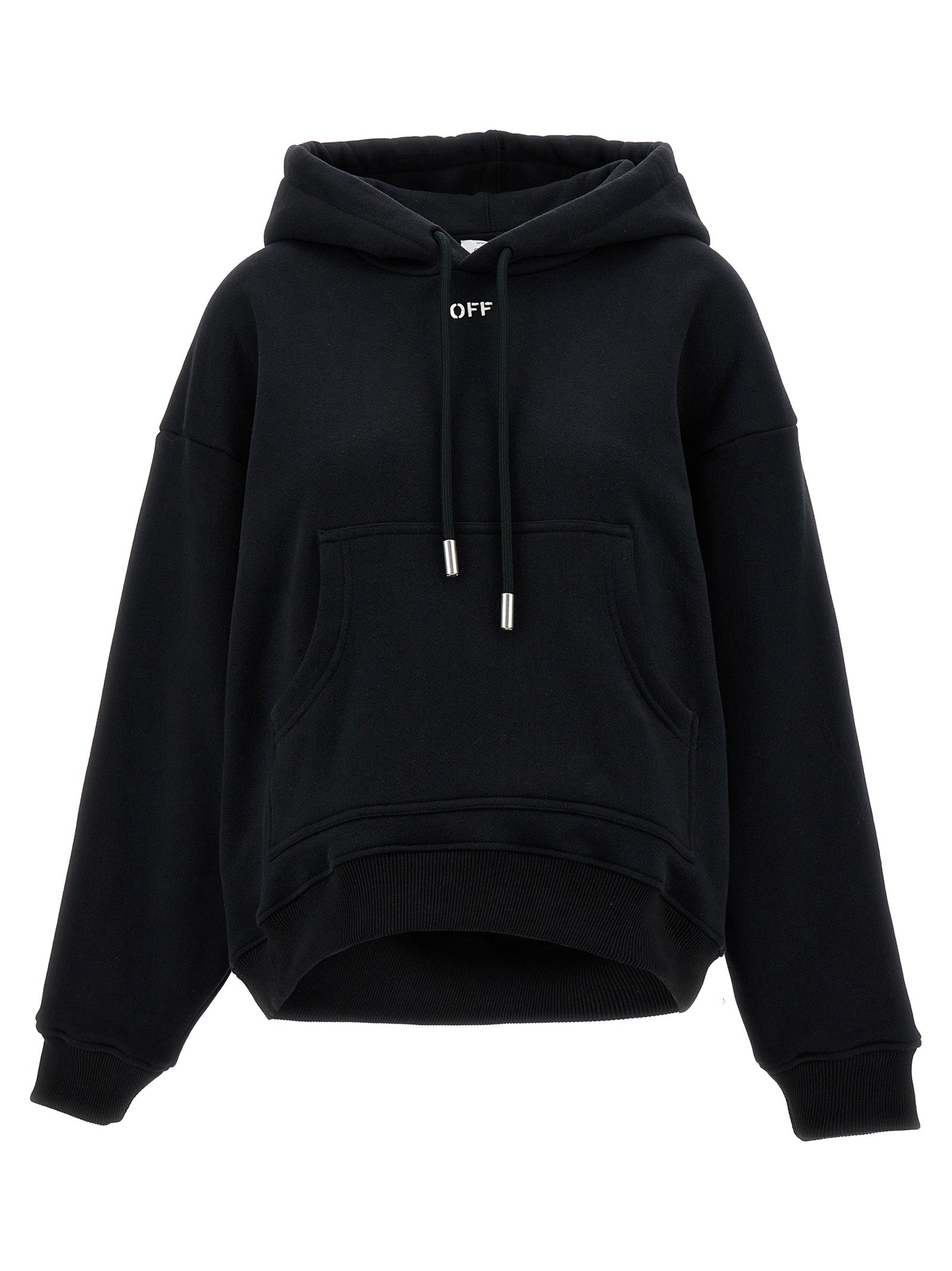Off-White Black Cotton Women's Hoodie
