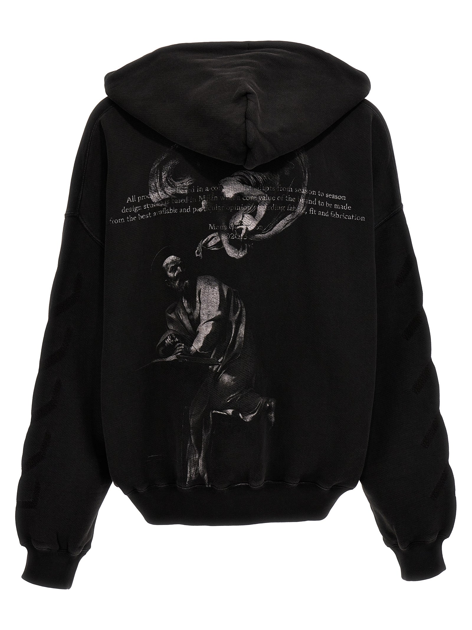 Off-White Gray Cotton Men's Sweatshirt