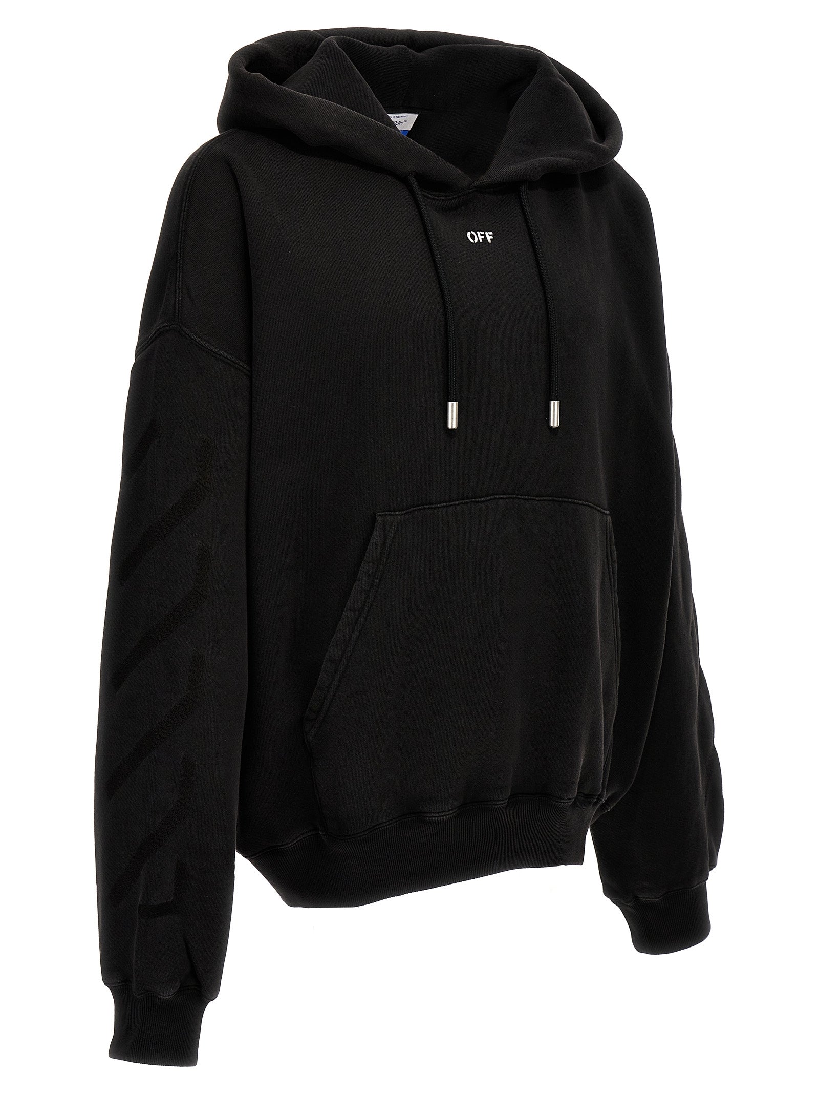 Off-White Gray Cotton Men's Sweatshirt