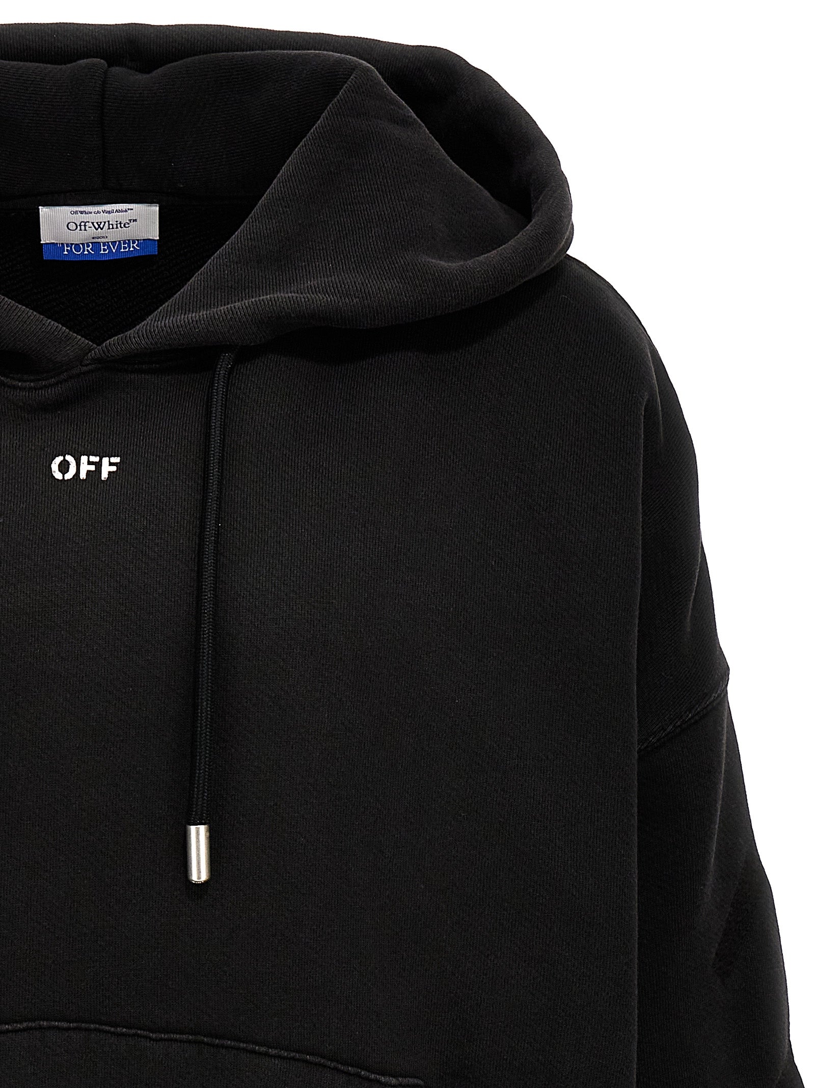 Off-White Gray Cotton Men's Sweatshirt