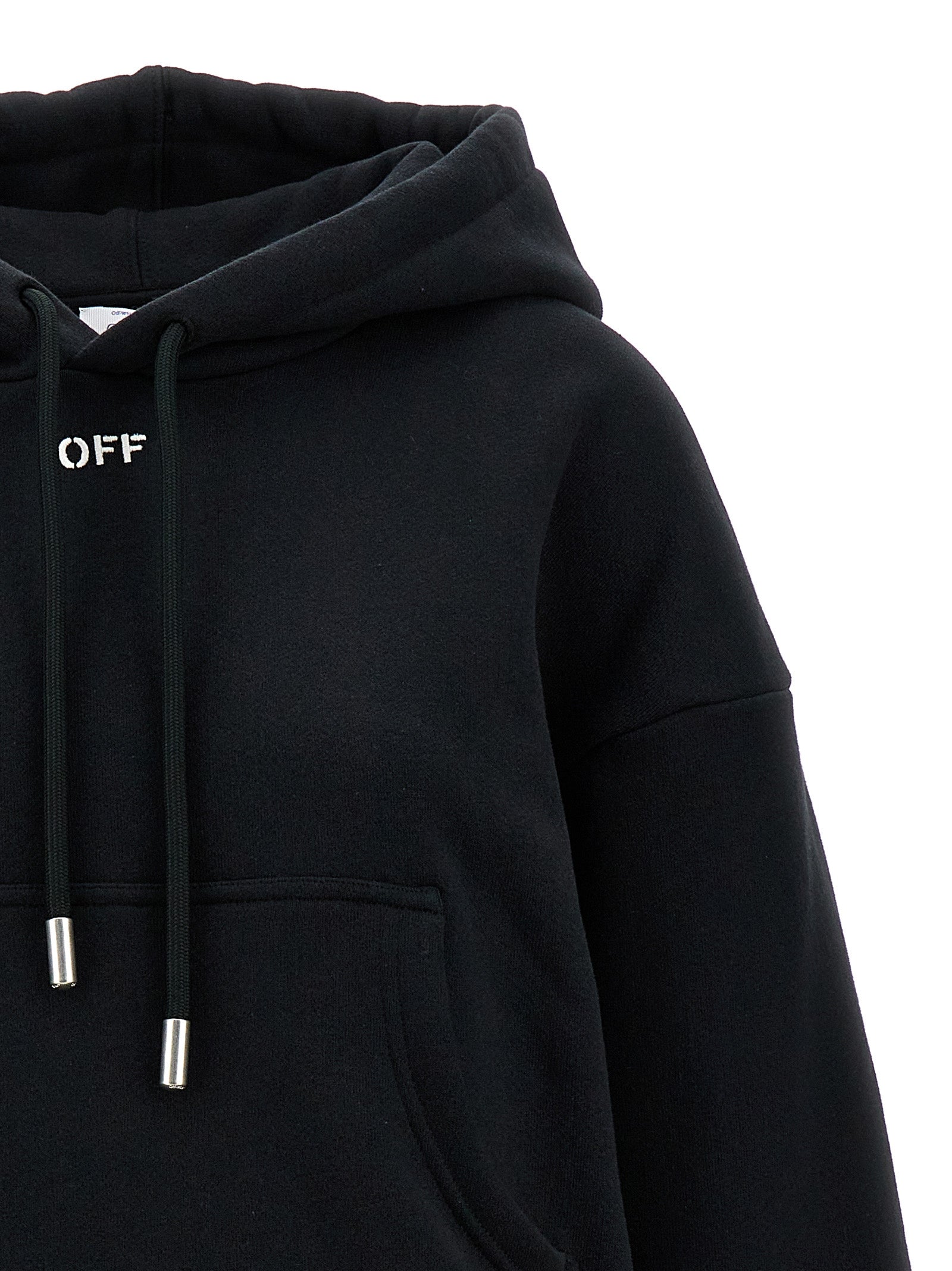 Off-White Black Cotton Women's Hoodie