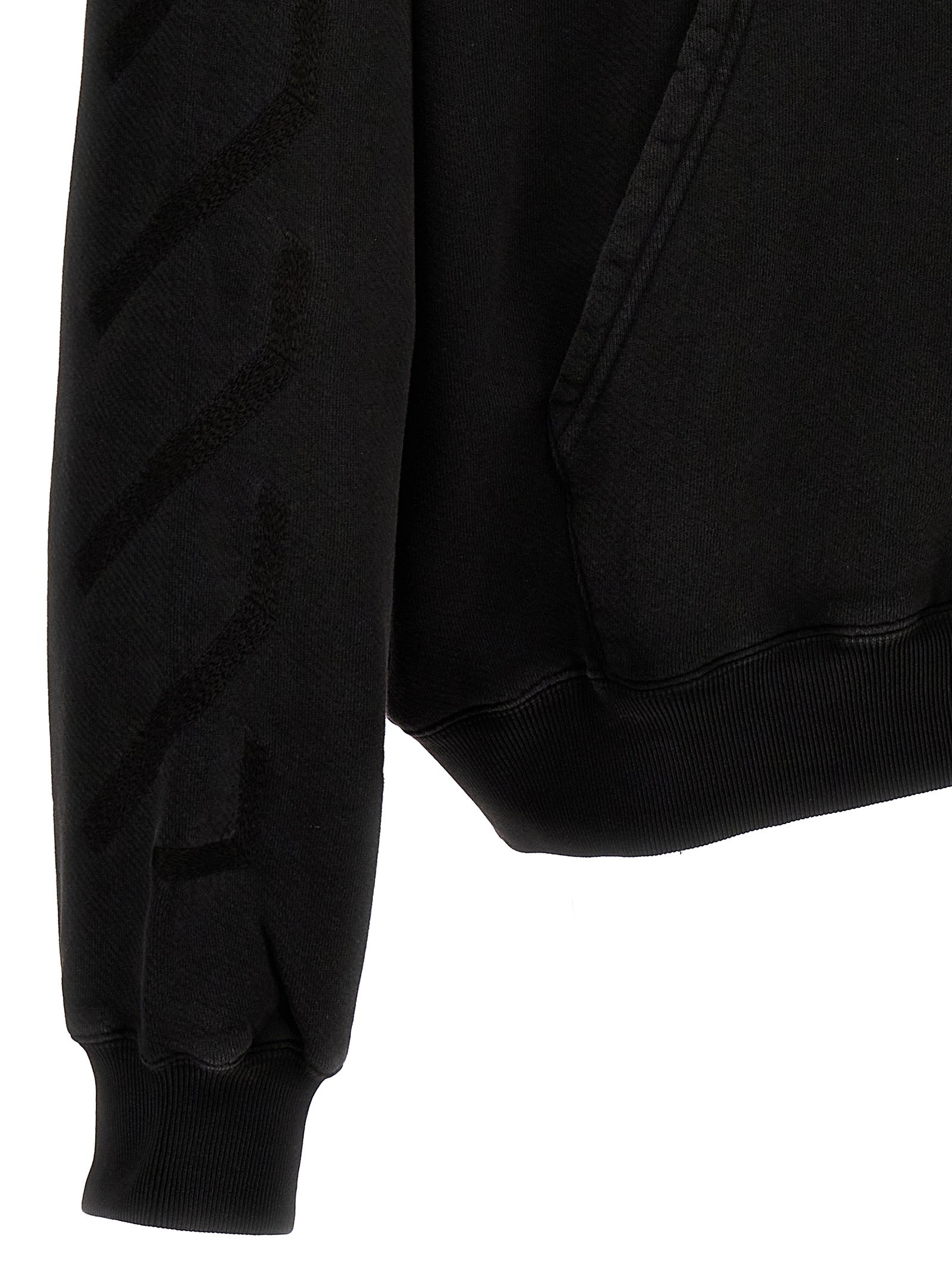 Off-White Gray Cotton Men's Sweatshirt