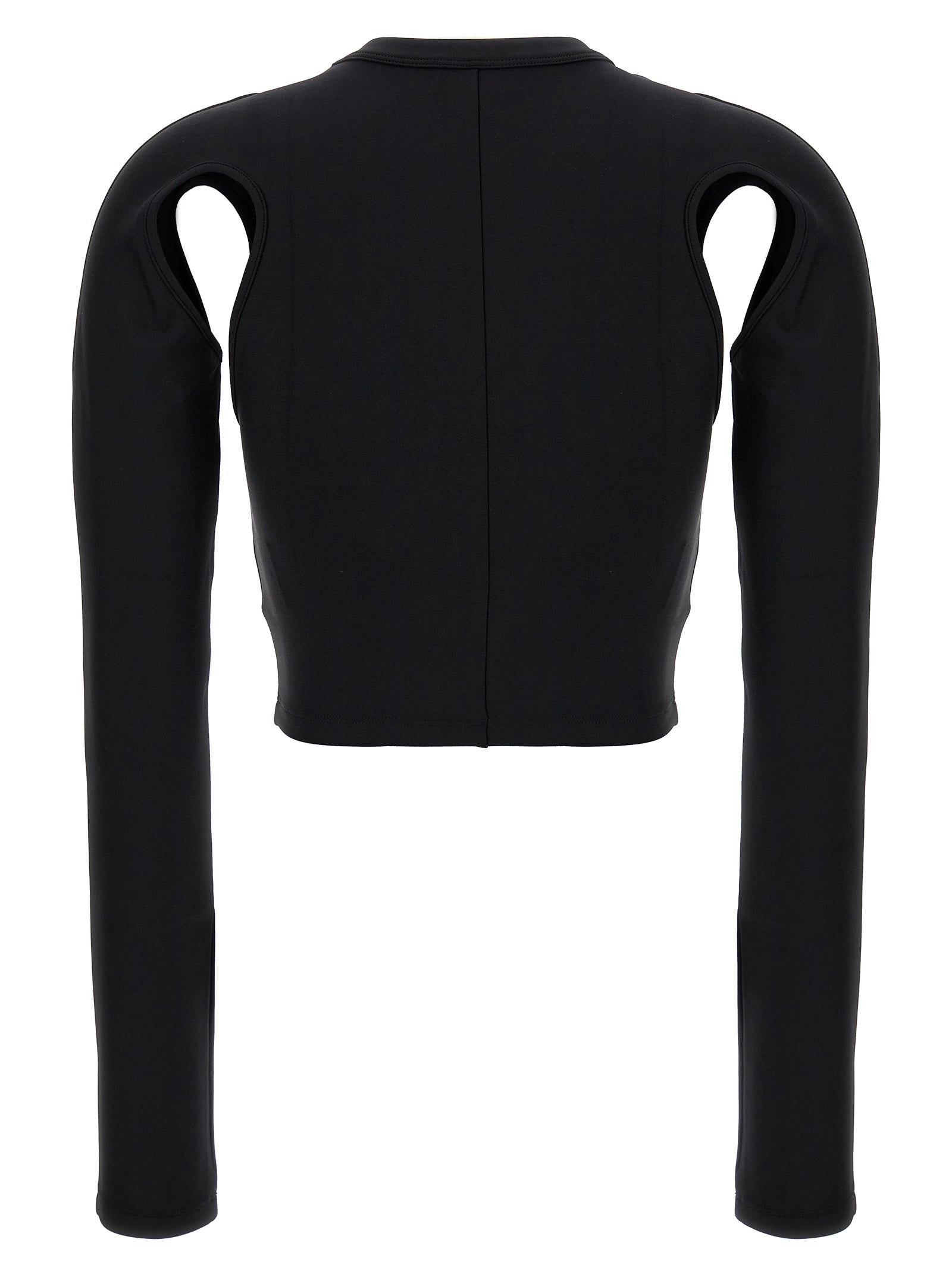 Off-White Black Polyamide Long Sleeve Women's T-Shirt