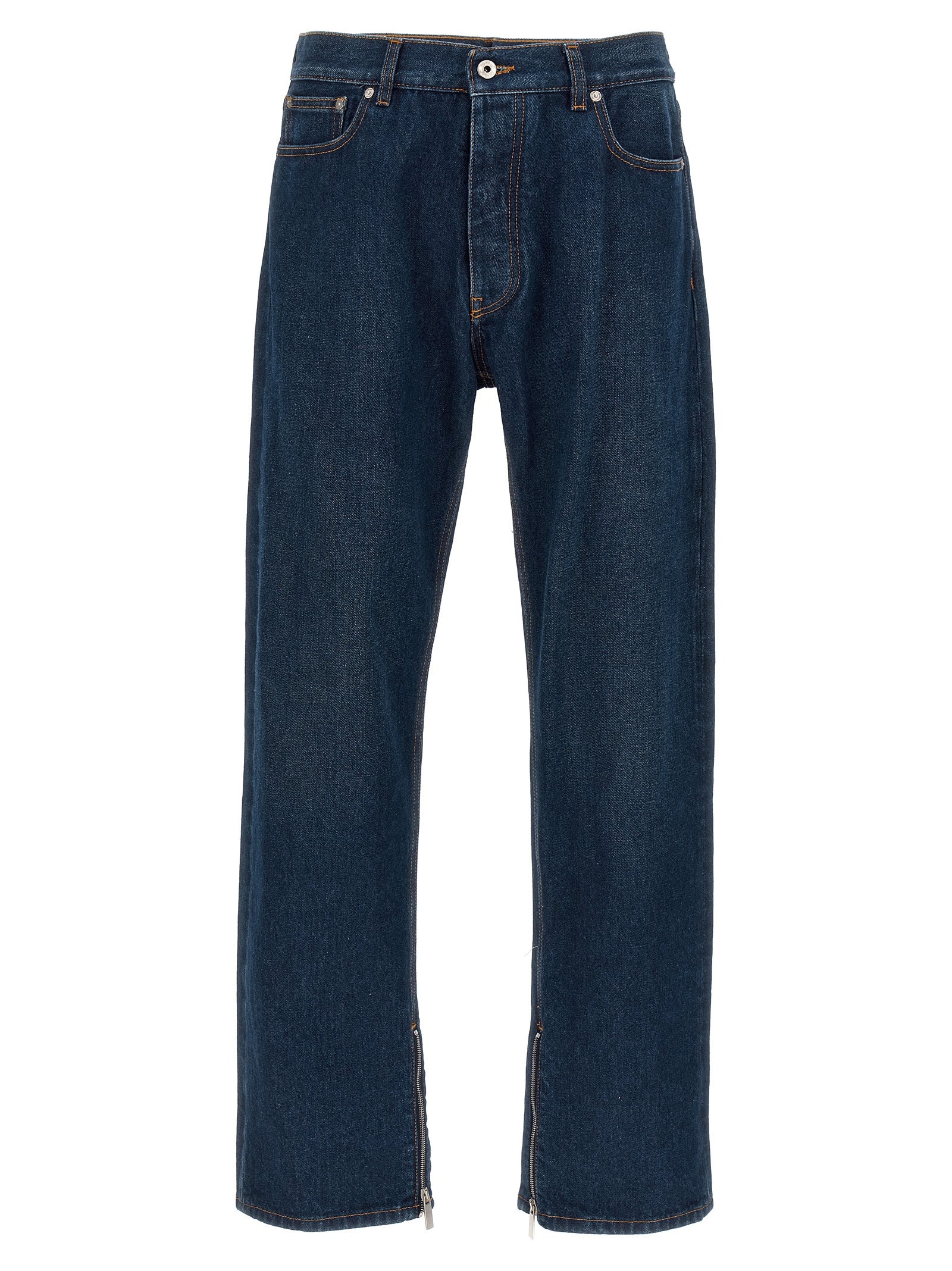 Off-White Blue Cotton Jeans Men's Denim