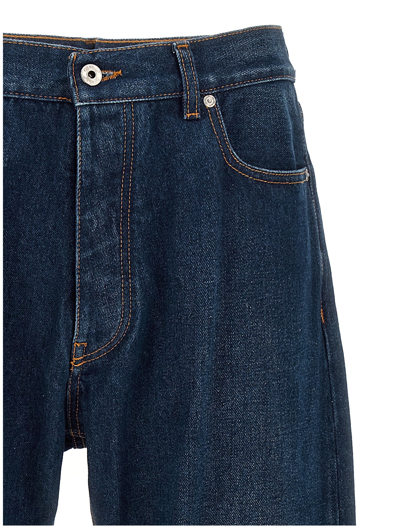 Off-White Blue Cotton Jeans Men's Denim