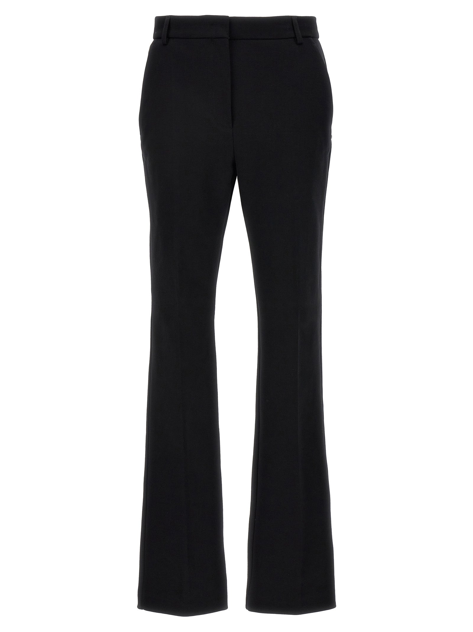Sportmax Black Cotton Casual Women's Pants