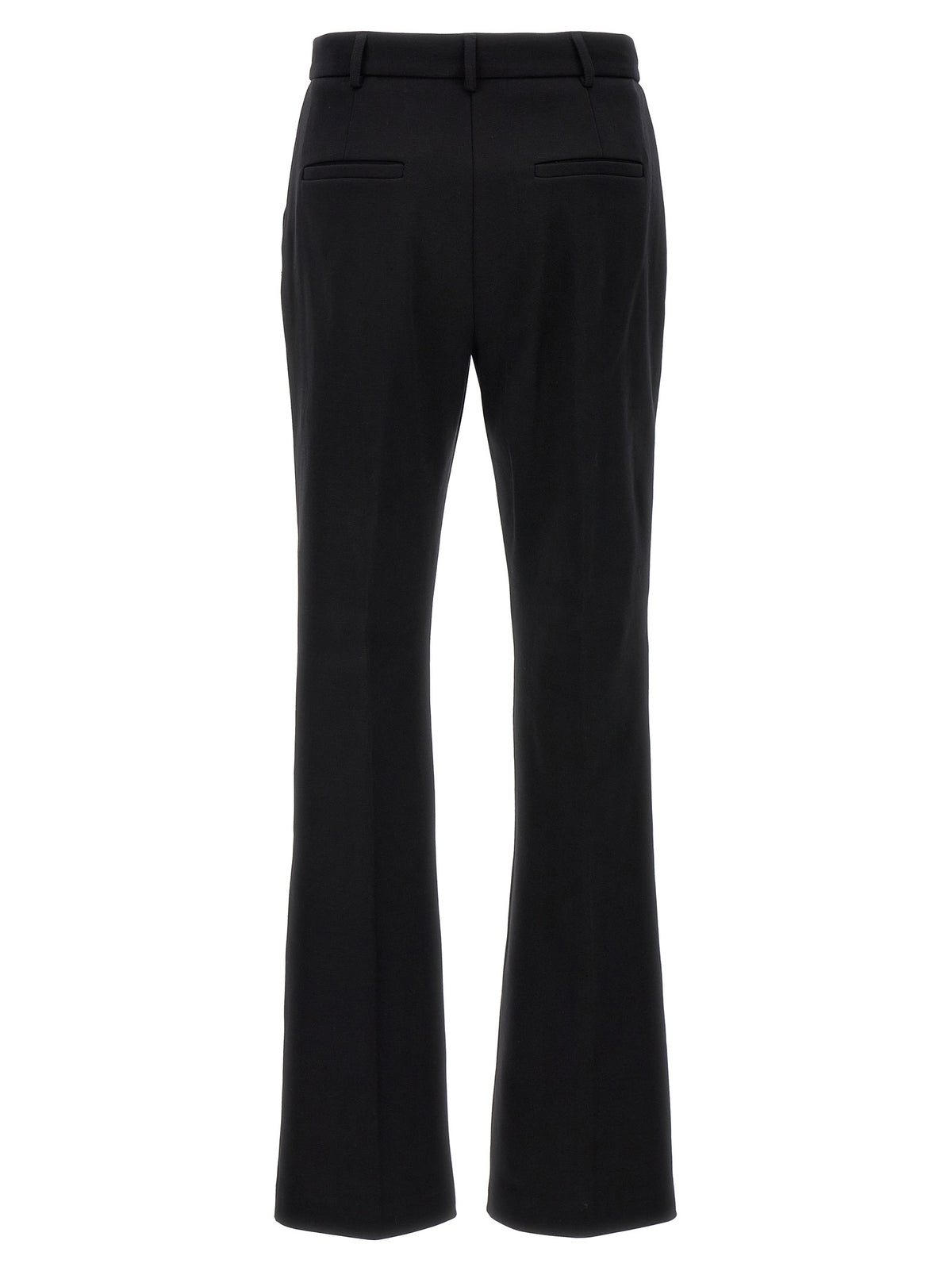 Sportmax Black Cotton Casual Women's Pants