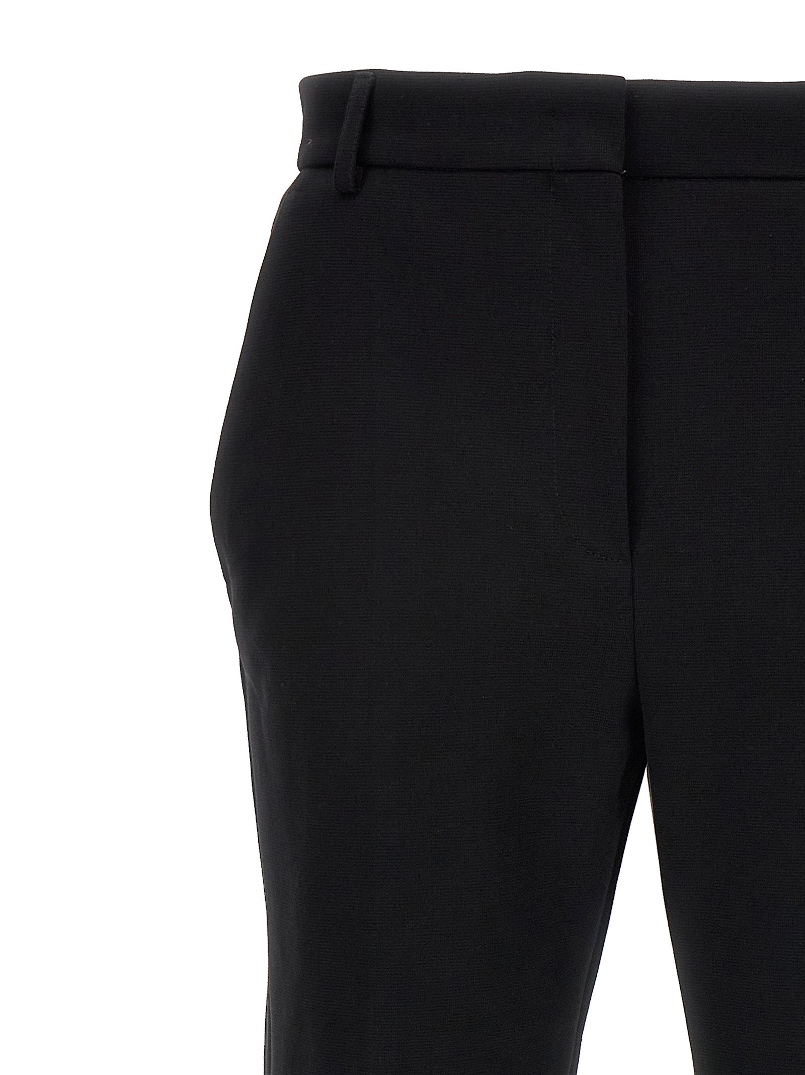 Sportmax Black Cotton Casual Women's Pants