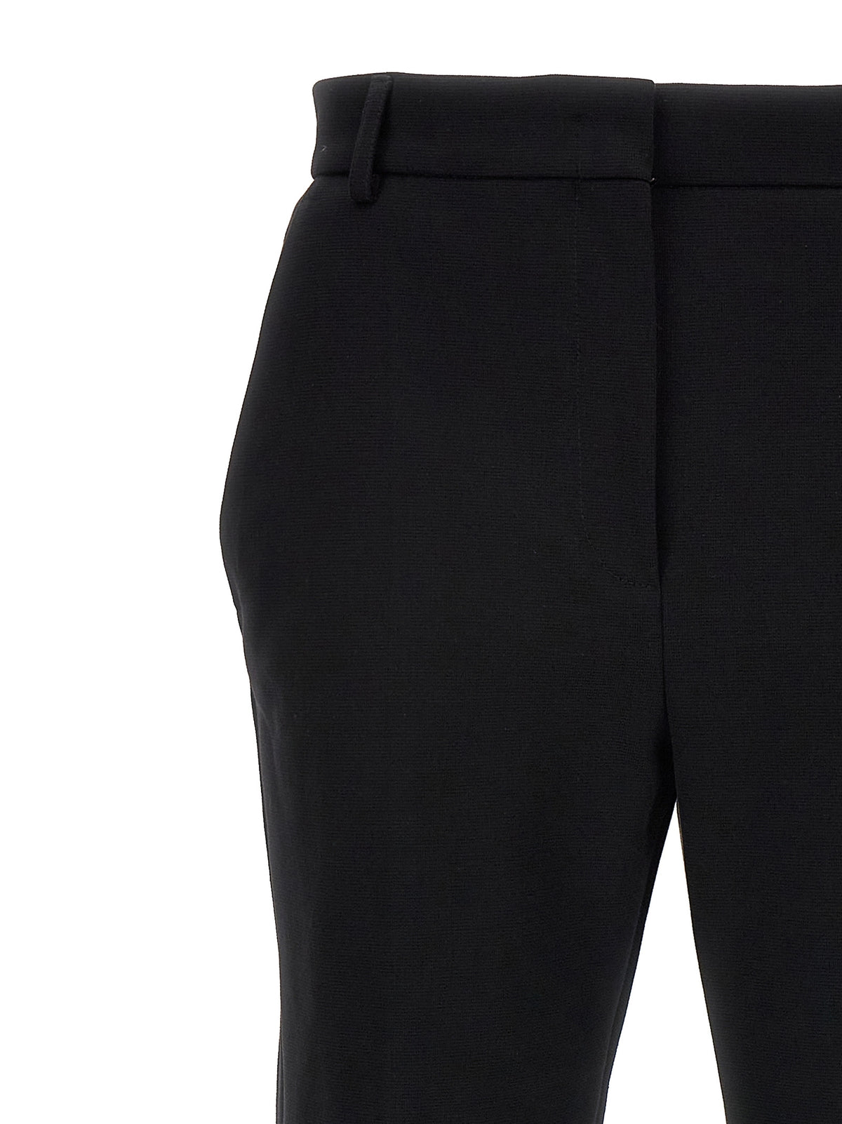 Sportmax Black Cotton Casual Women's Pants