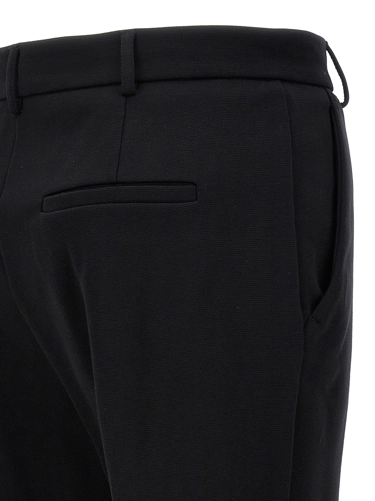 Sportmax Black Cotton Casual Women's Pants