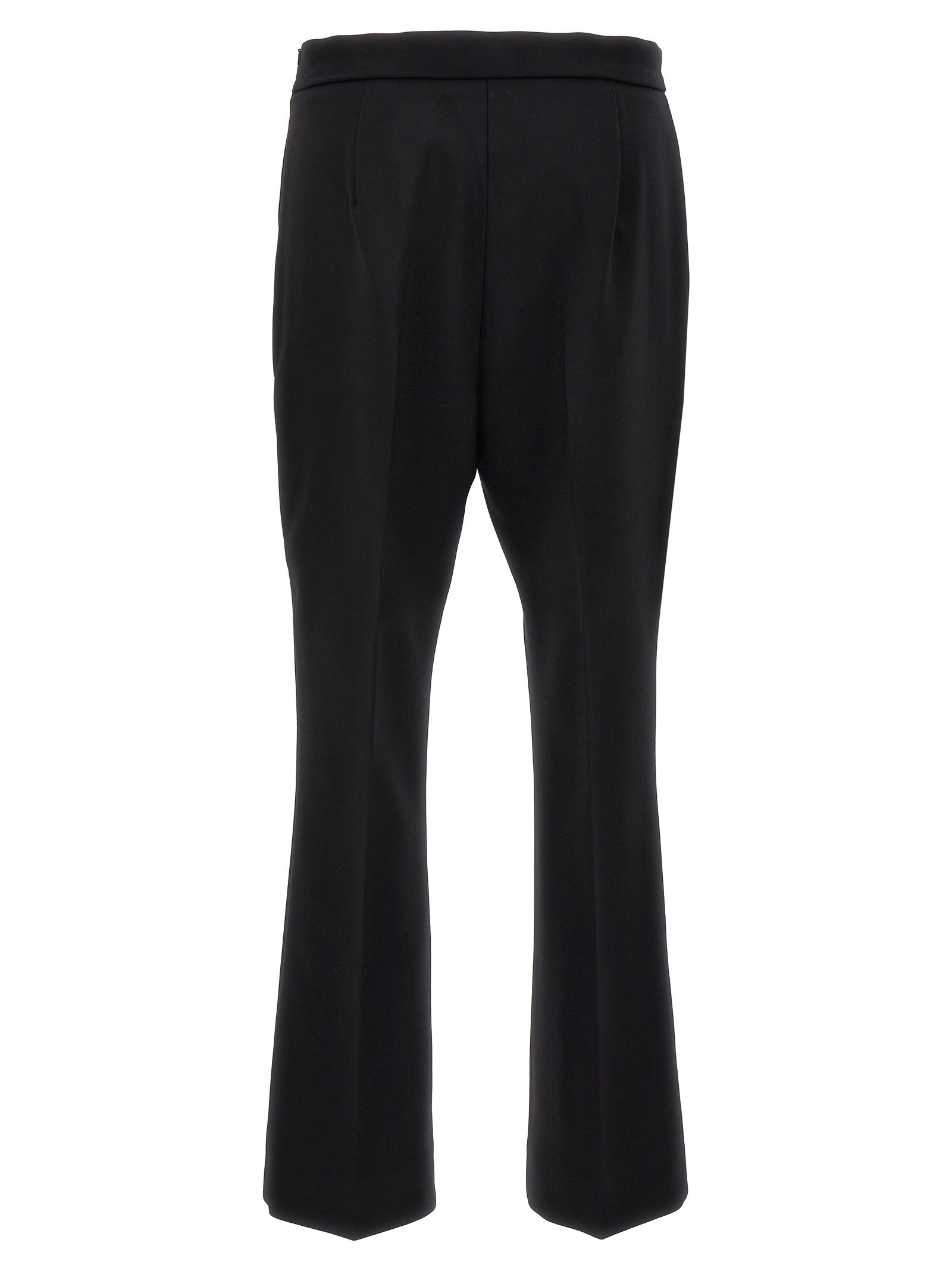Max Mara Black Virgin Wool Cropped Women's Pants