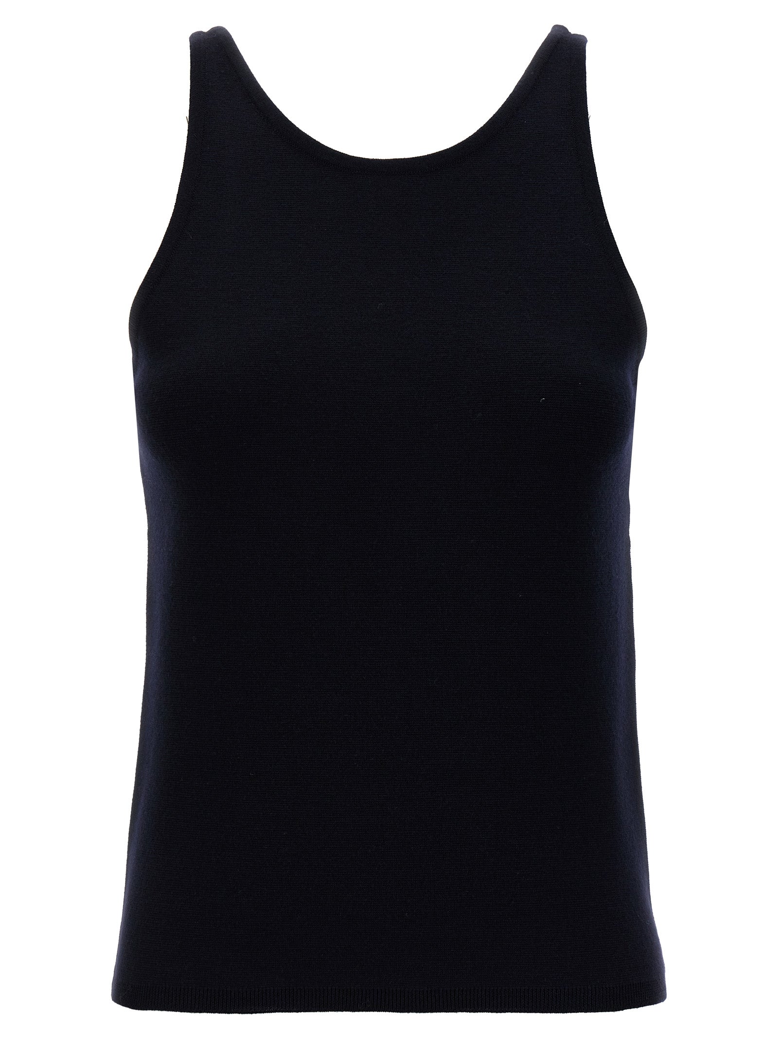Max Mara Blue Virgin Wool Tank Women's Tops