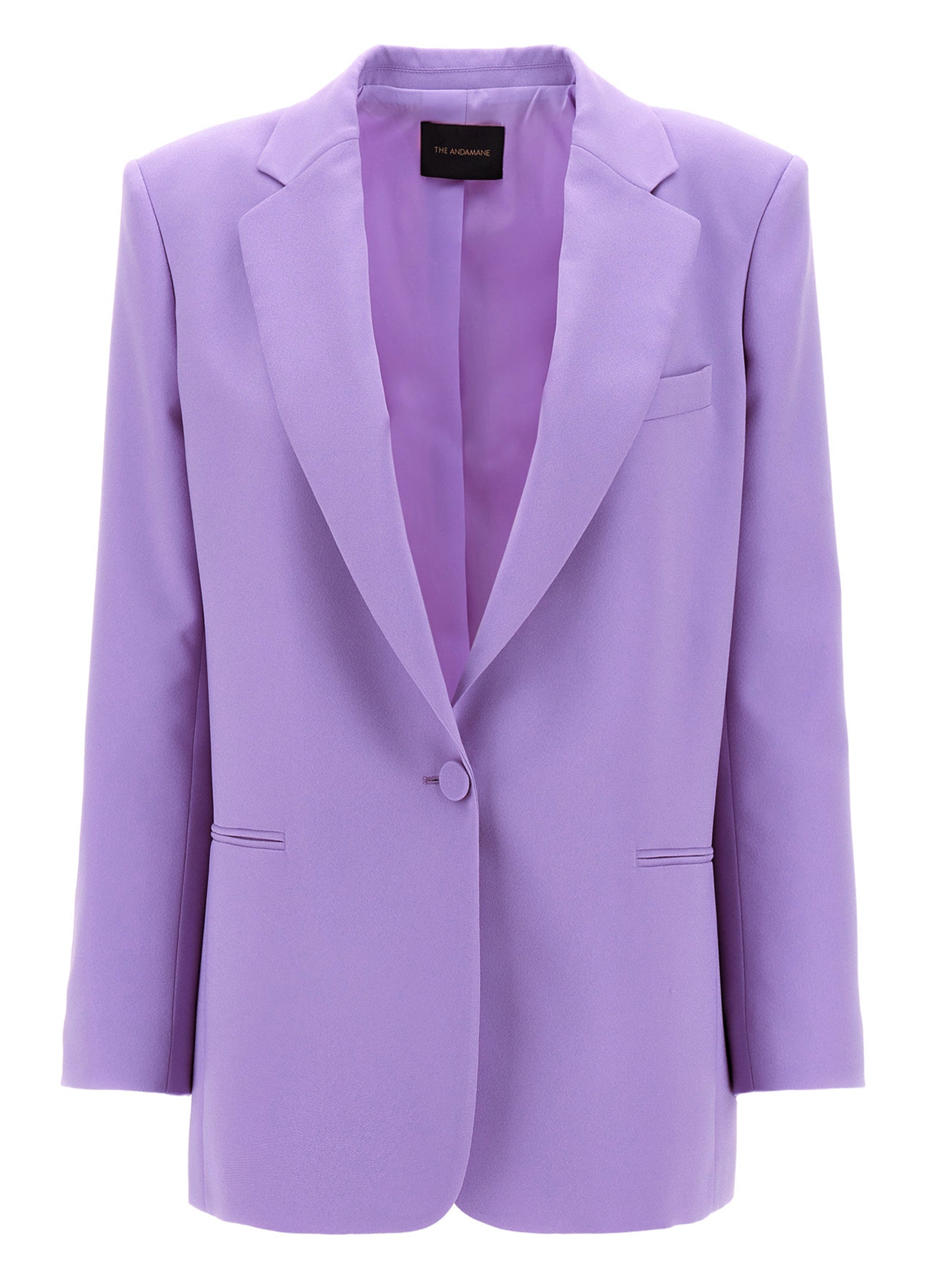 The Andamane Purple Polyester Women's Blazer