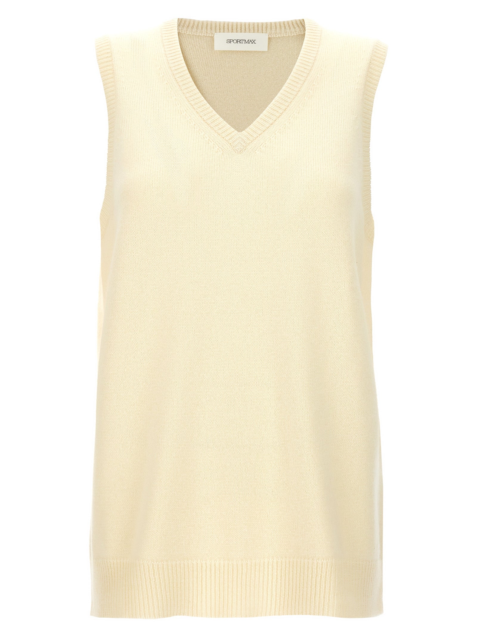Sportmax Bicolor Wool Sleeveless Women's Jacket