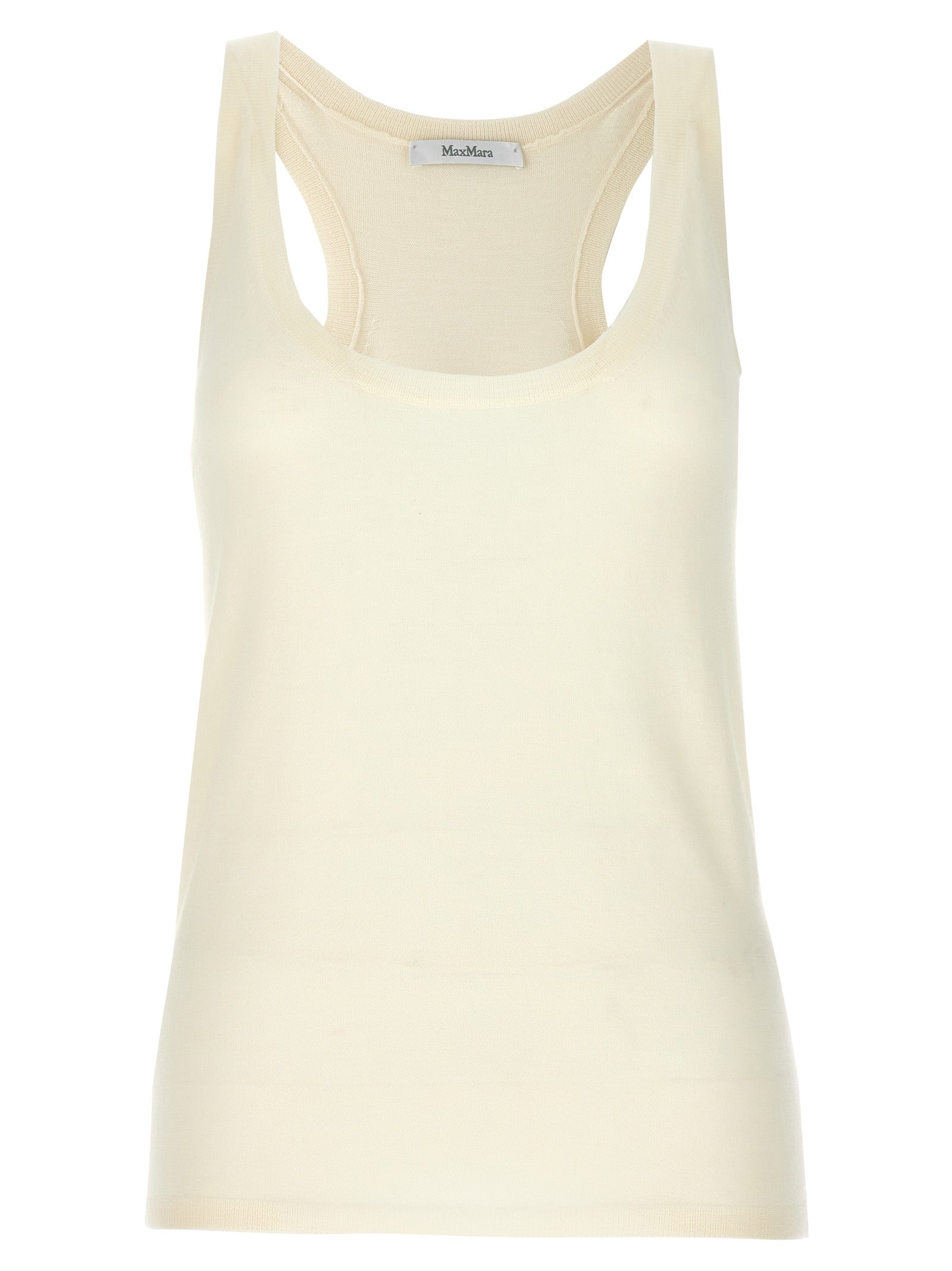Max Mara White Cashmere Tank Women's Tops