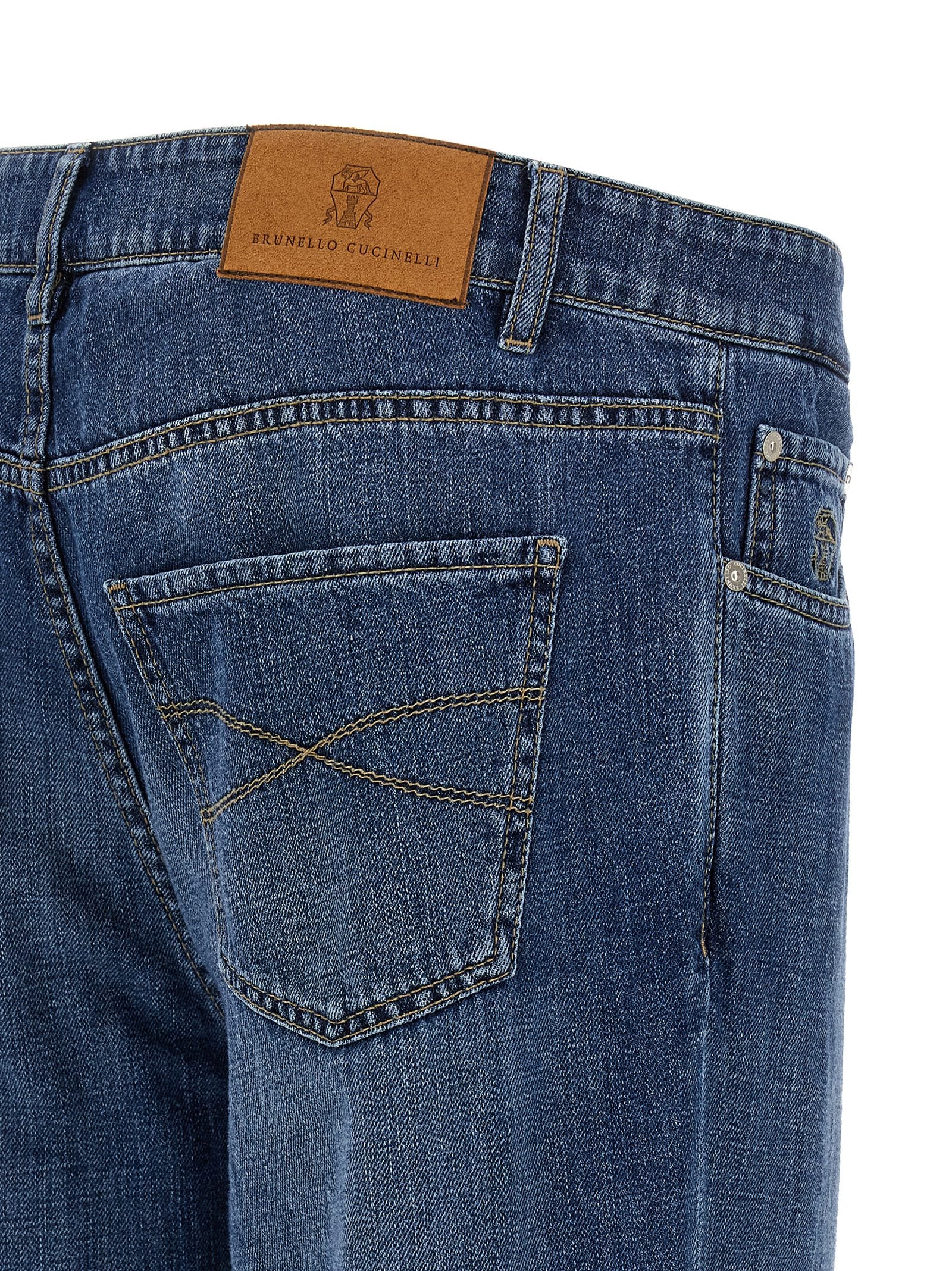 Brunello Cucinelli Blue Cotton Jeans Men's Denim