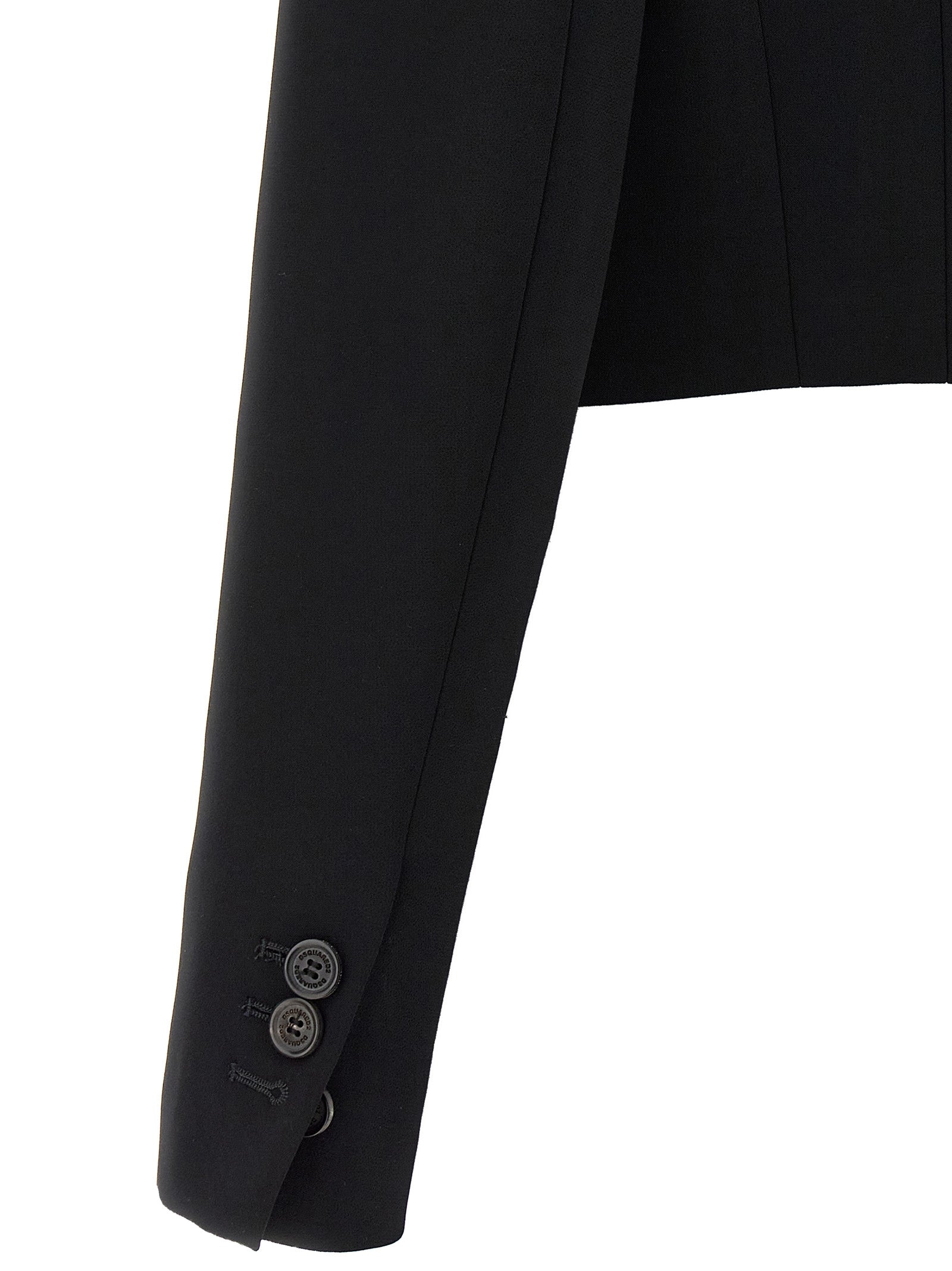 Dsquared² Black Polyester Full-Length Women's Jacket