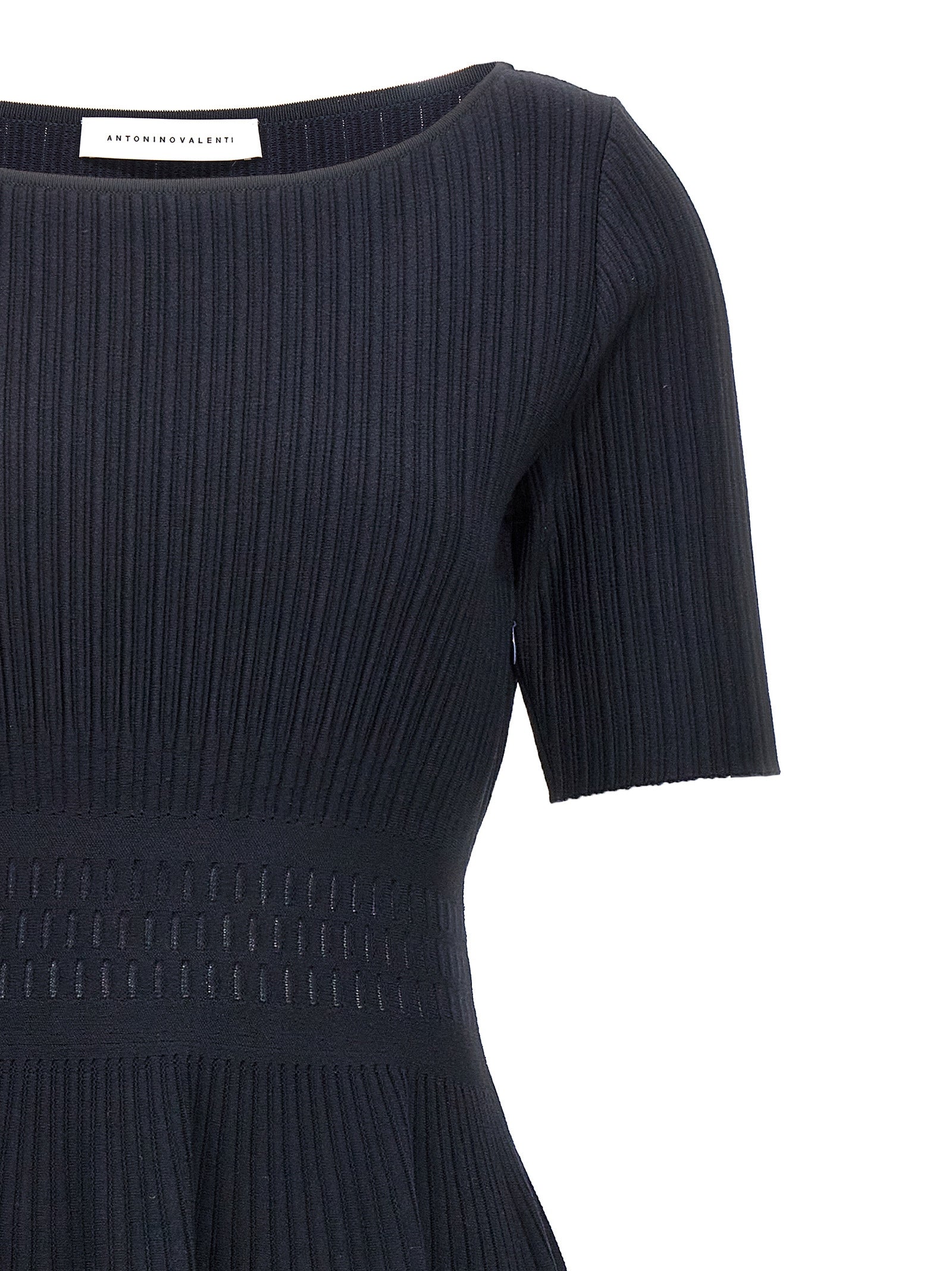 ANTONINO VALENTI Blue Viscose Midi Women's Dress