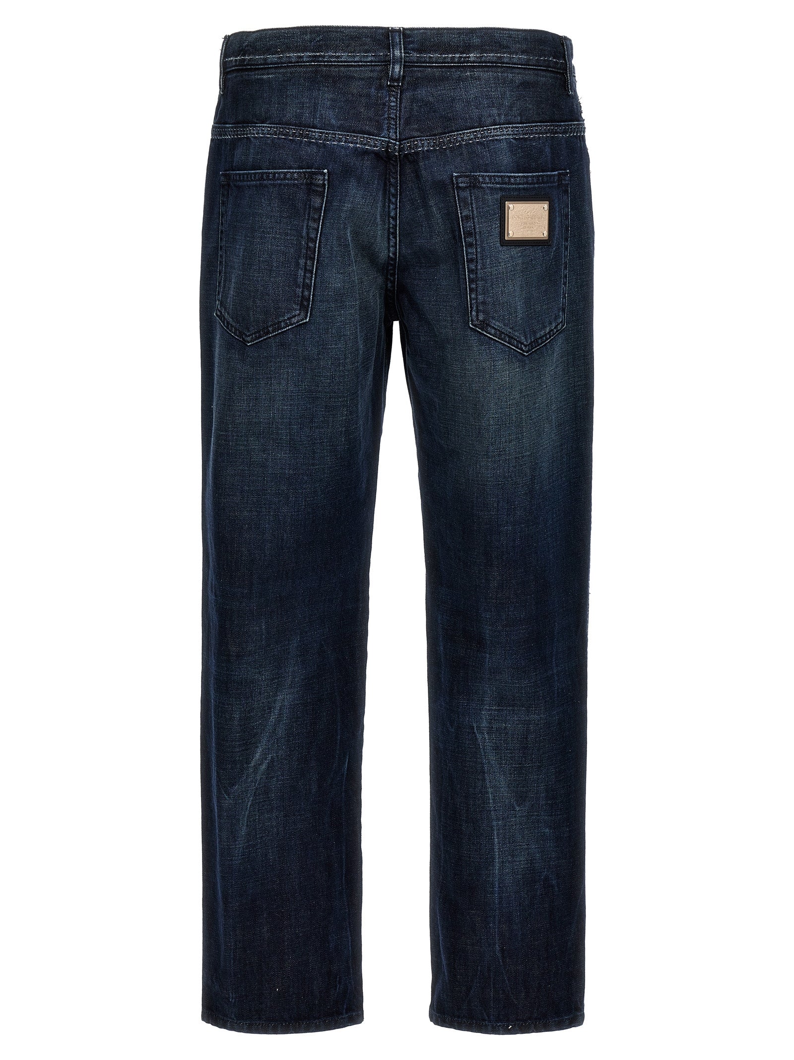 Dolce & Gabbana Blue Cotton Skinny Men's Jeans