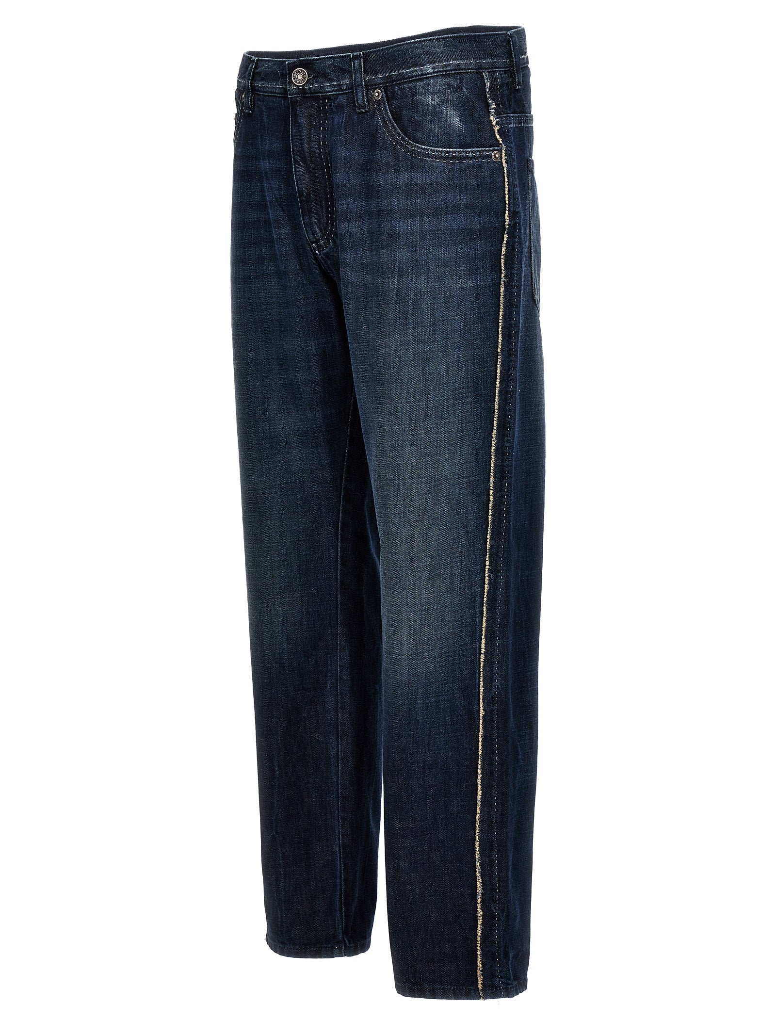 Dolce & Gabbana Blue Cotton Skinny Men's Jeans