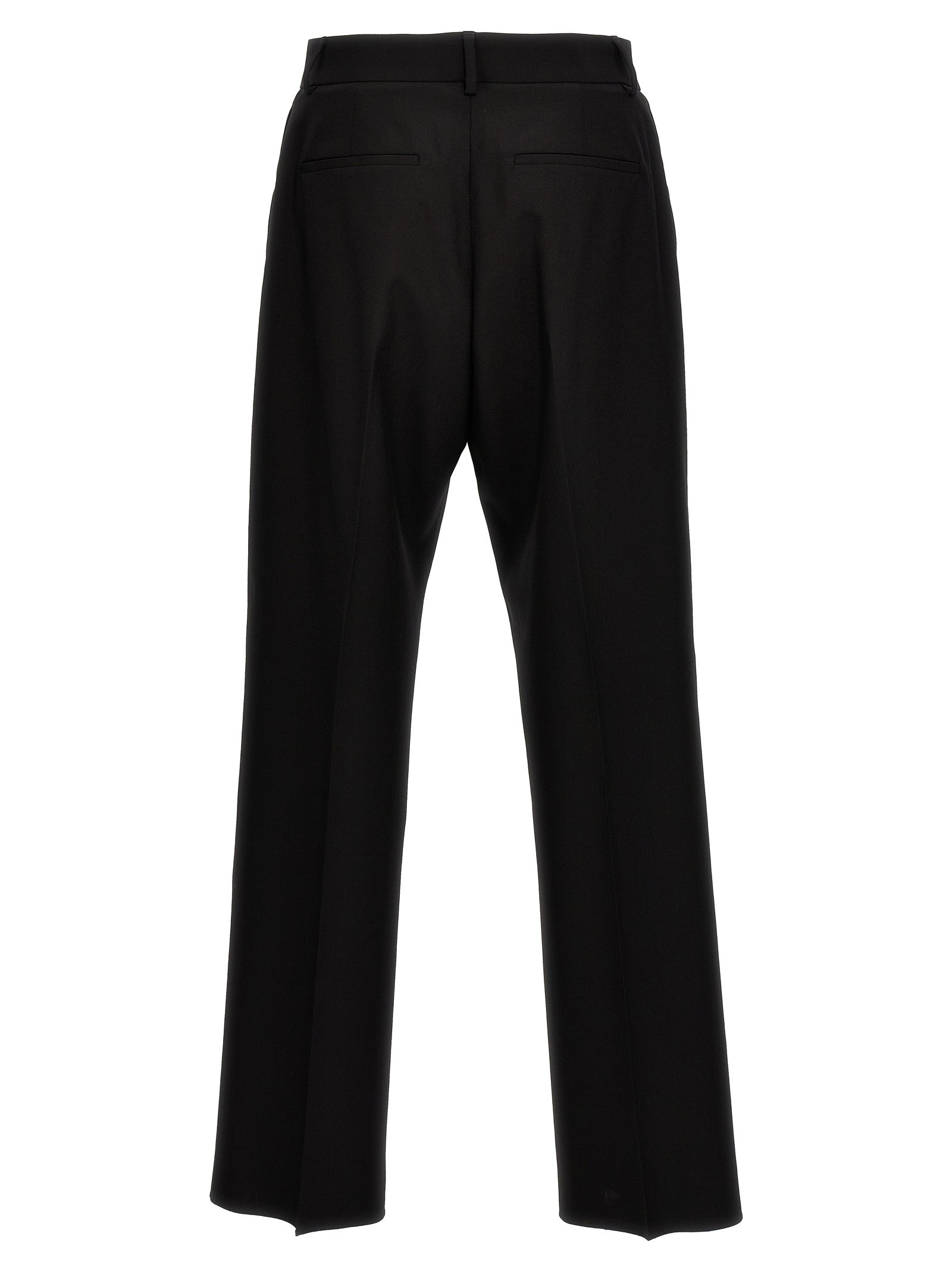 Valentino Garavani Black Virgin Wool Dress Men's Pants