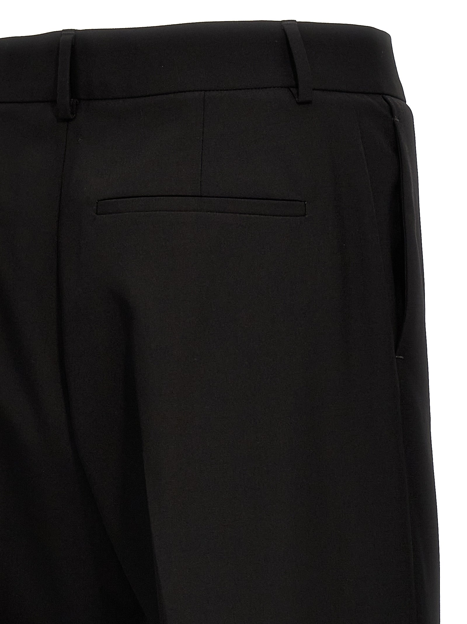 Valentino Garavani Black Virgin Wool Dress Men's Pants