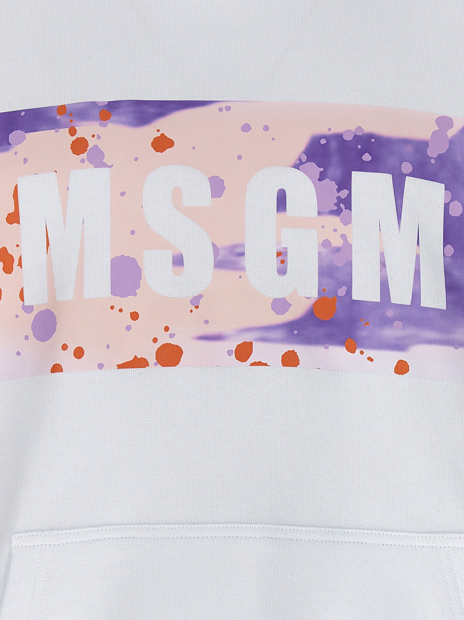 MSGM White Cotton Men's Sweatshirt