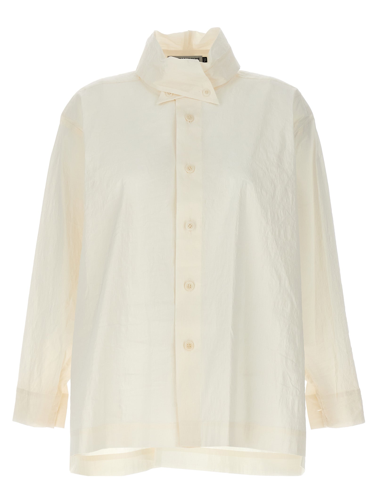 Issey Miyake White Fibers Women's Blouse