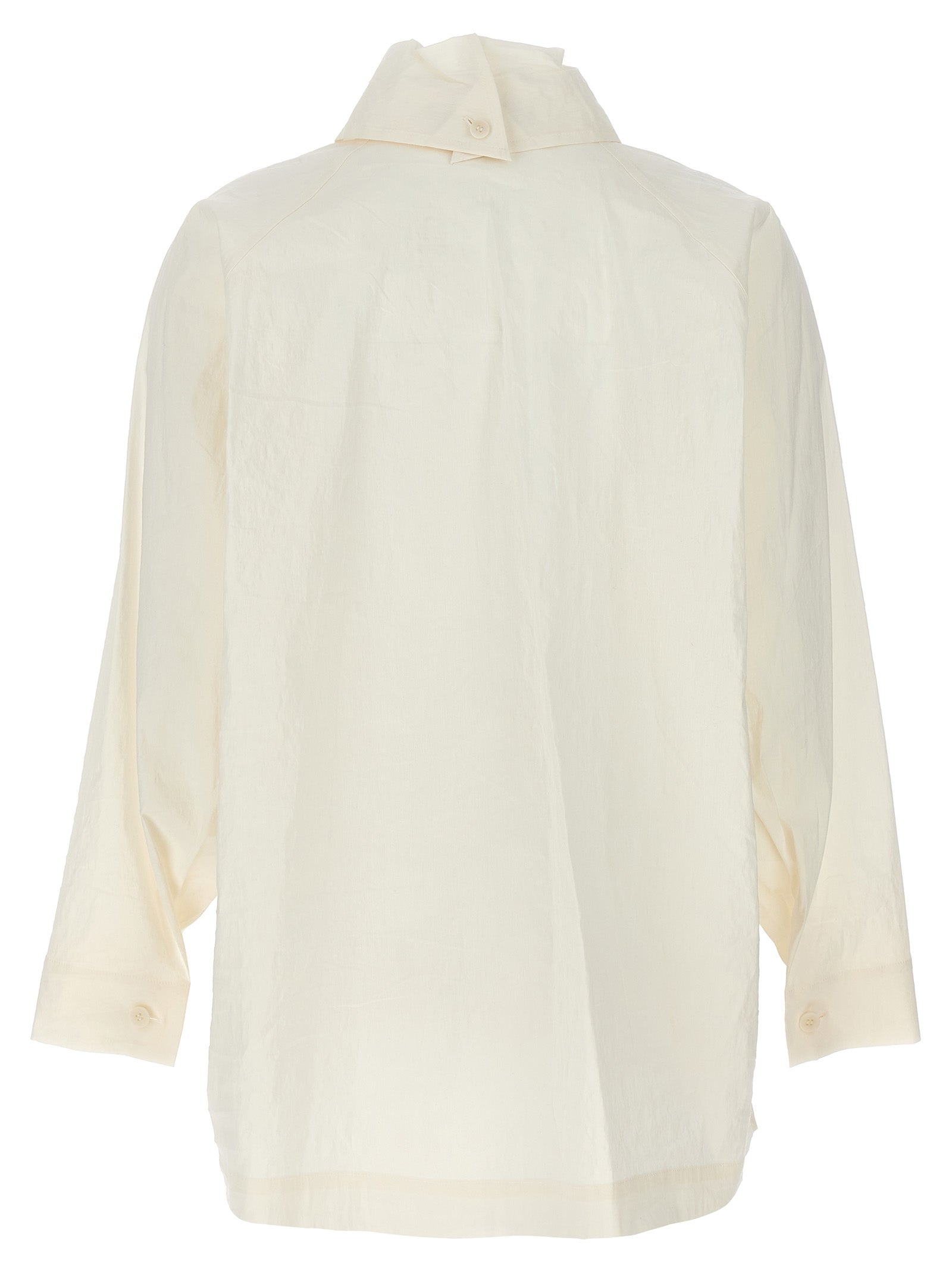 Issey Miyake White Fibers Women's Blouse