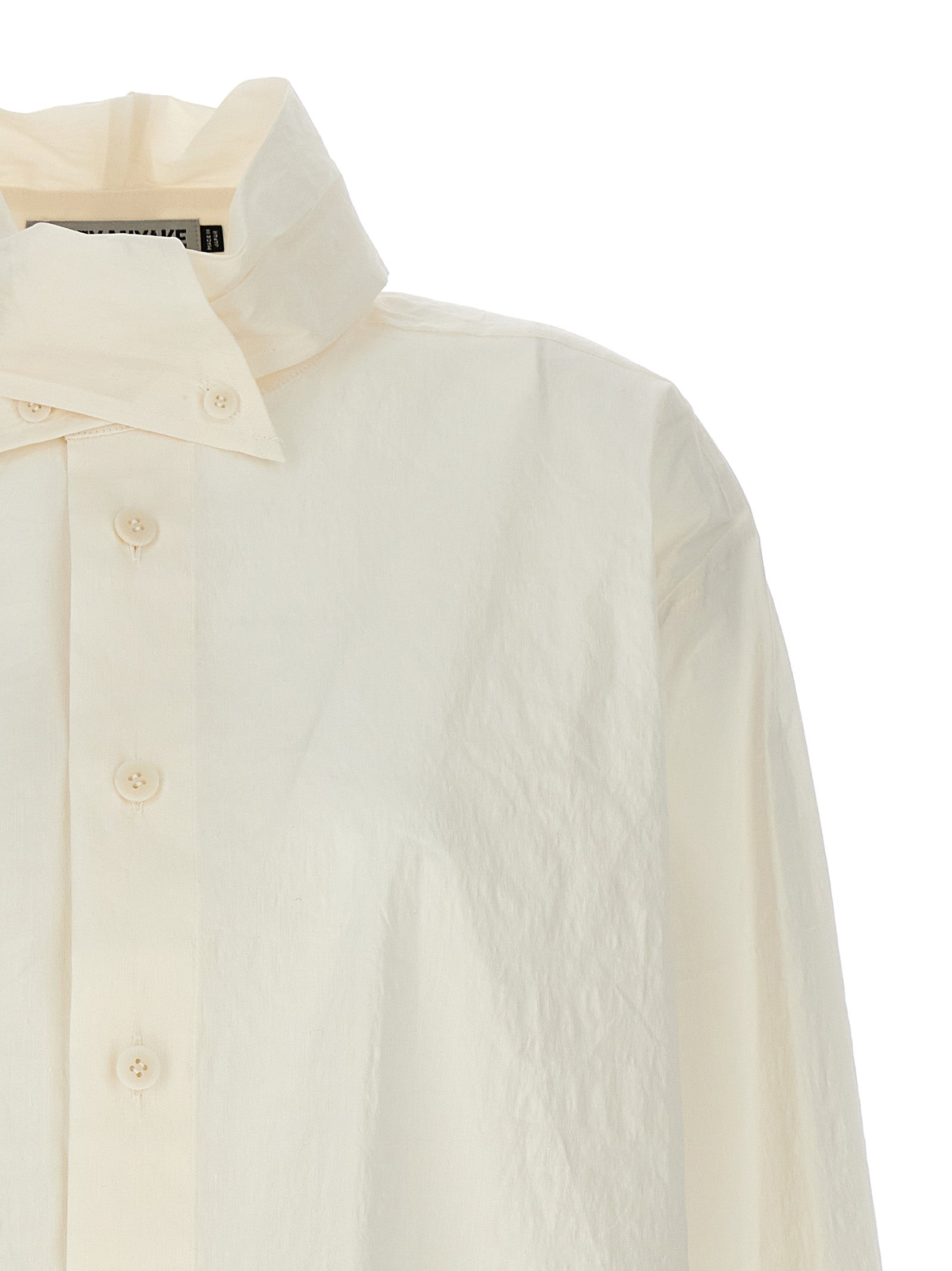 Issey Miyake White Fibers Women's Blouse