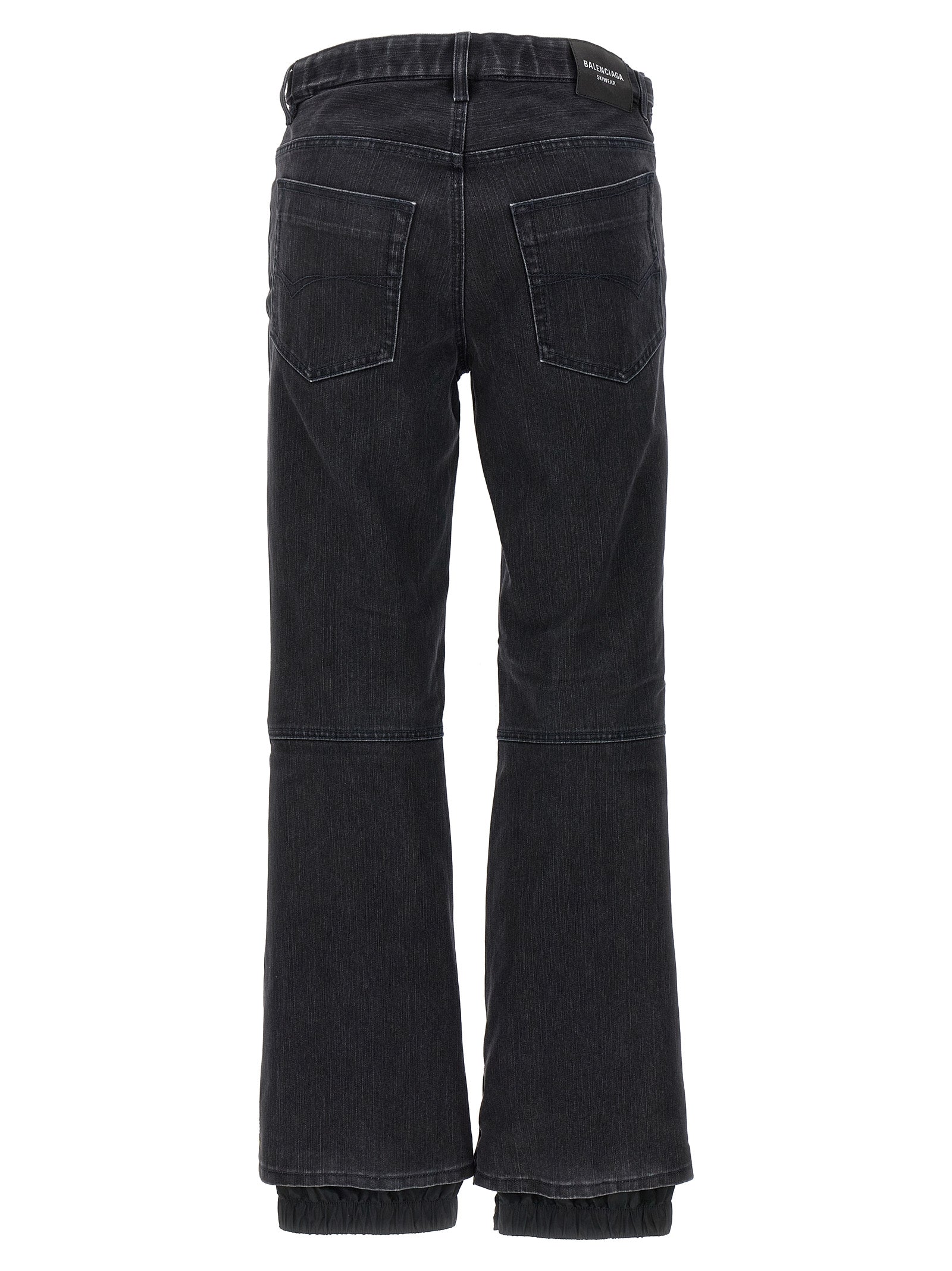Balenciaga Black Cotton Flared Women's Jeans