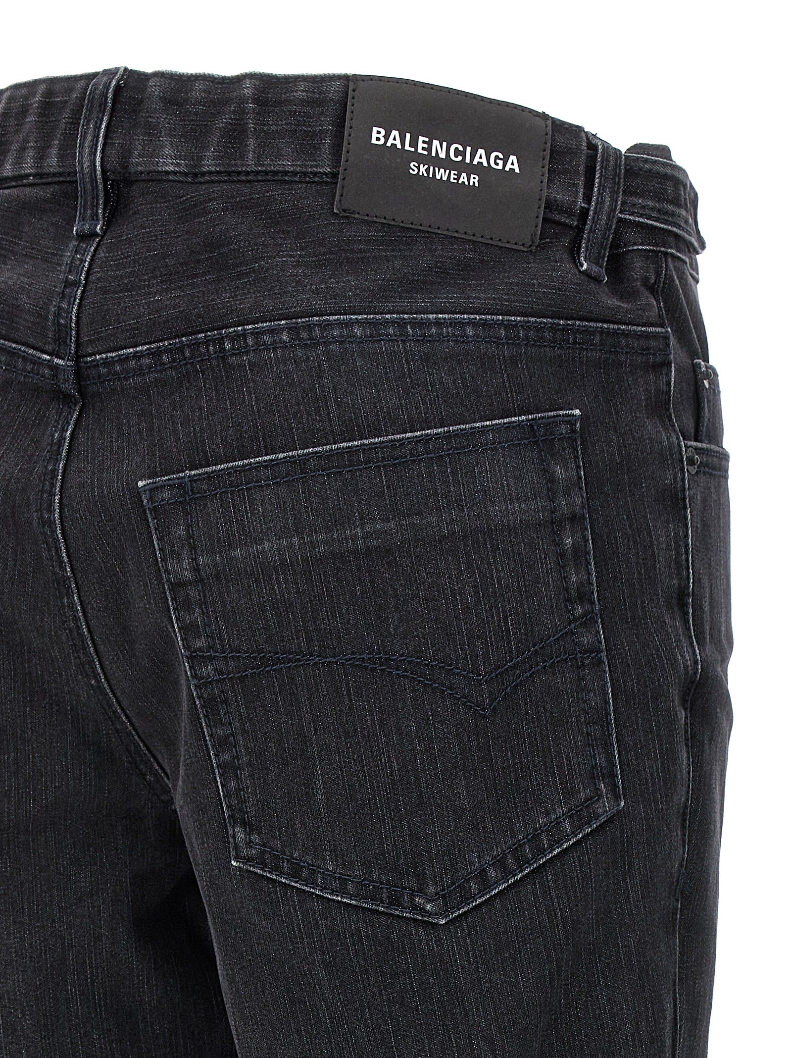 Balenciaga Black Cotton Flared Women's Jeans
