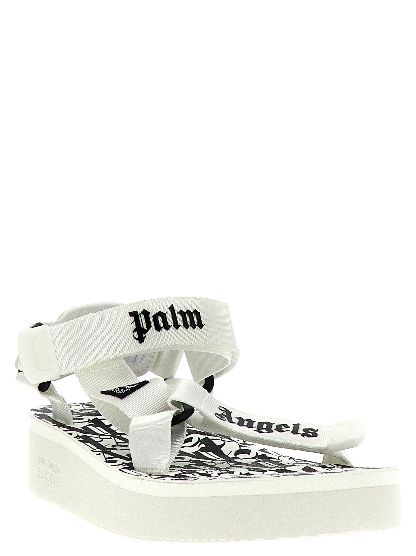 Palm Angels Bicolor Polyester Flat Women's Sandals
