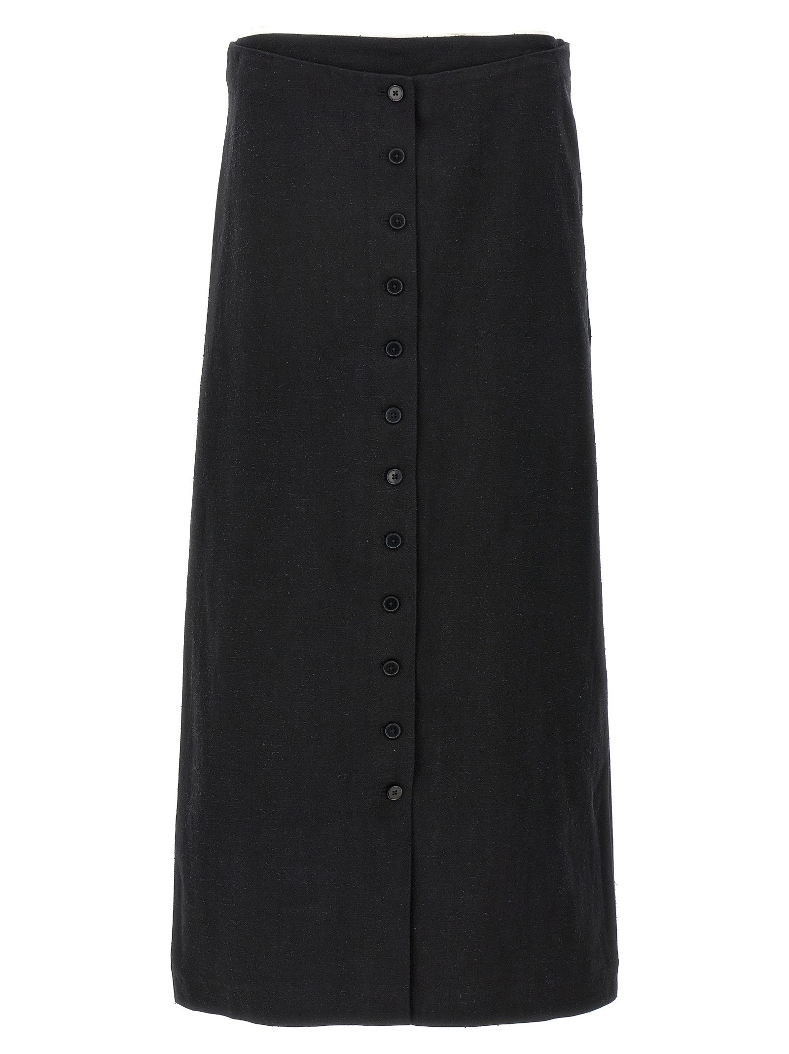 Loulou De Saison Black Cotton Mini Women's Skirt