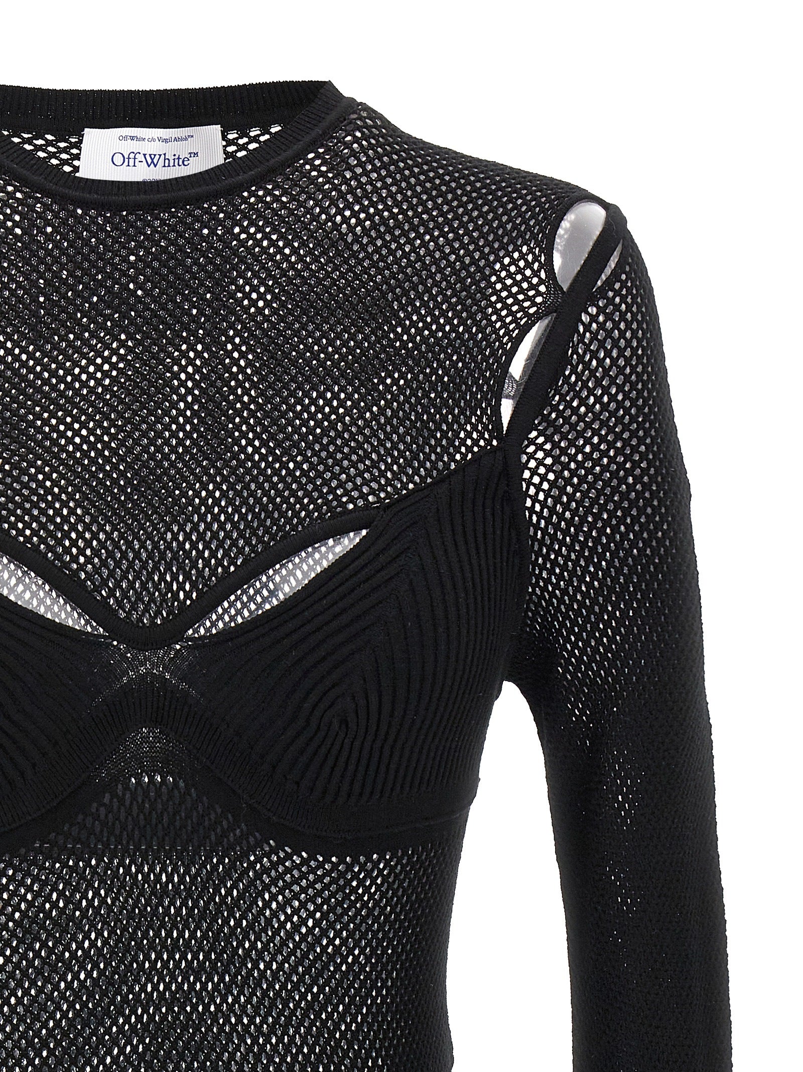 Off-White Black Viscose Tank Women's Tops