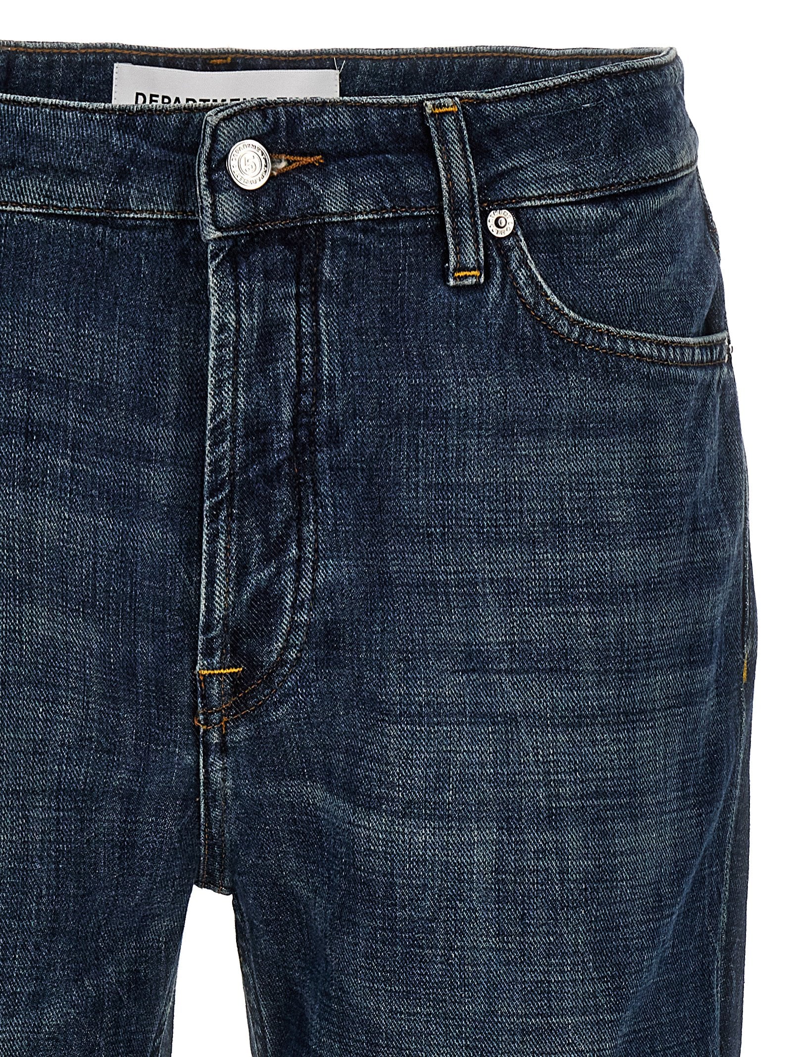Department 5 Blue Cotton Straight-Leg Men's Jeans