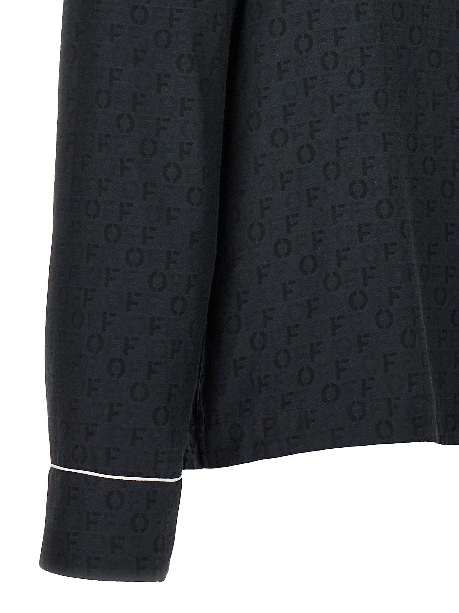 Off-White Black Silk Women's Blouse