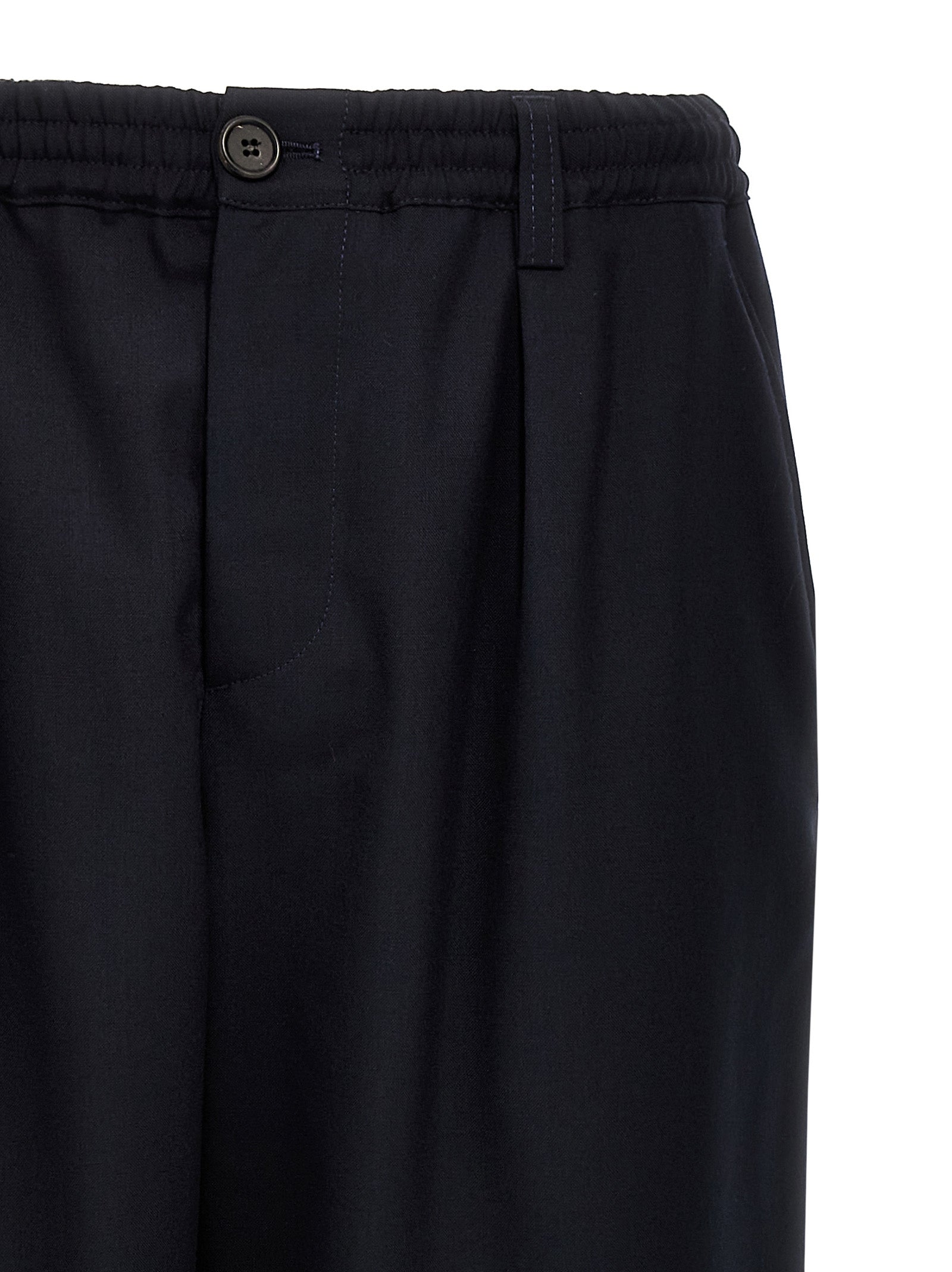 Marni Blue Virgin Wool Cropped Men's Pants