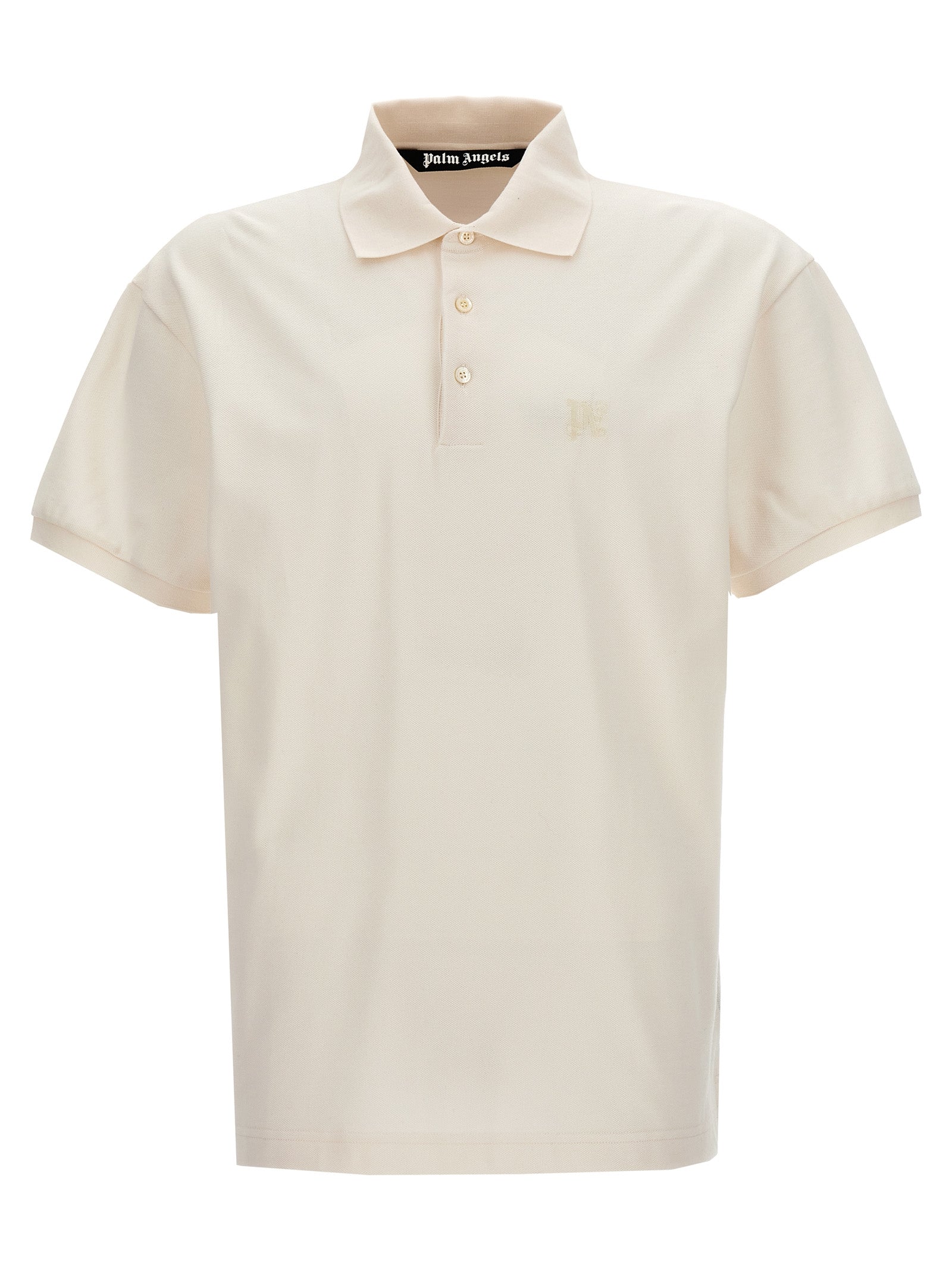 Palm Angels White Polyester Polo Men's Shirt
