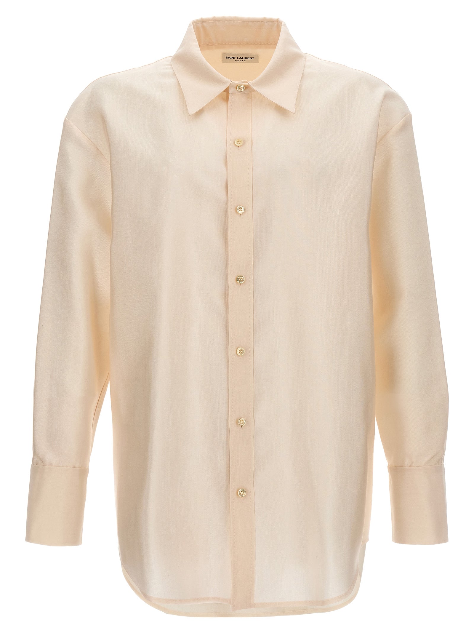 Saint Laurent Beige Acetate Men's Blouse
