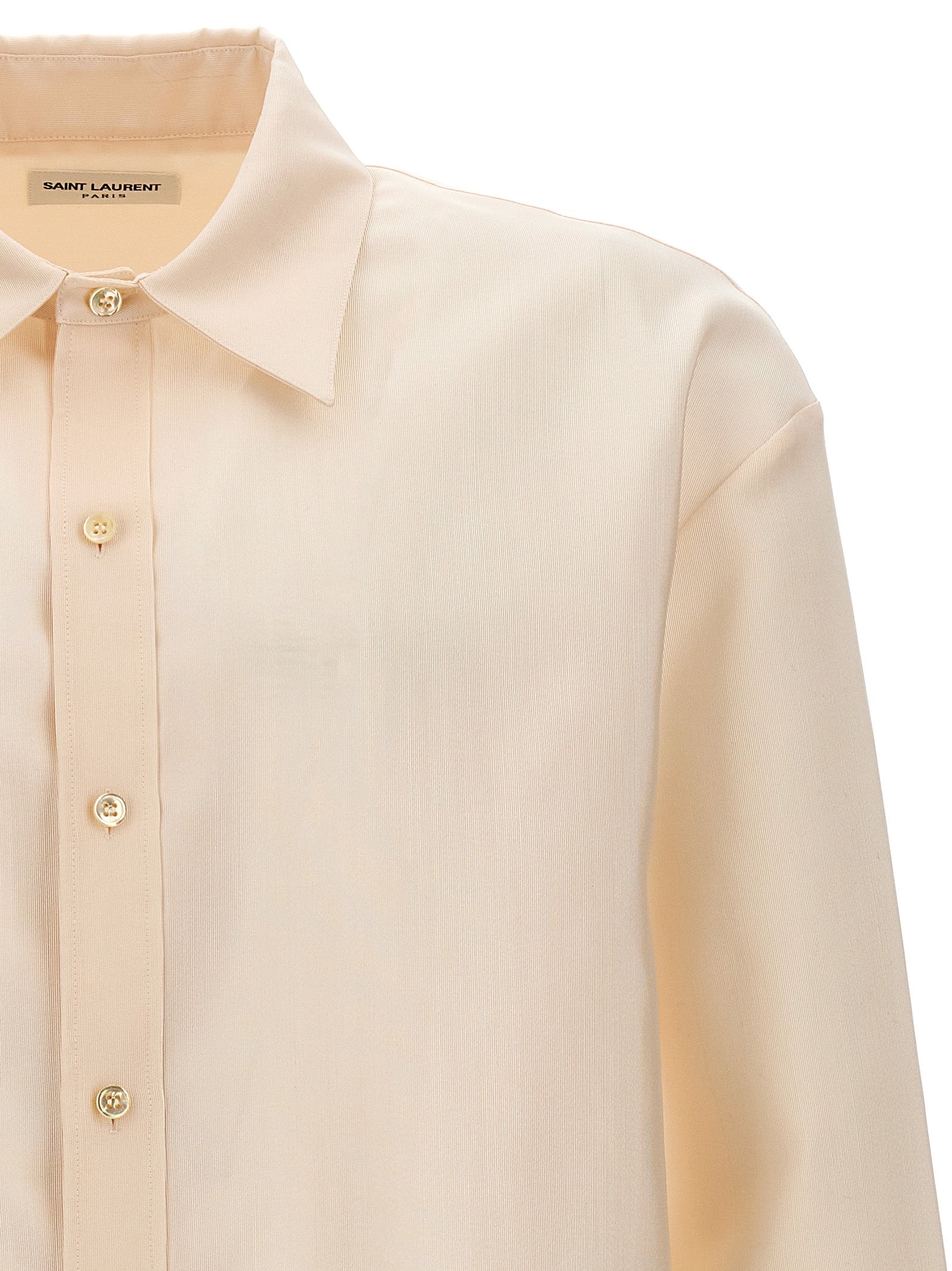 Saint Laurent Beige Acetate Men's Blouse