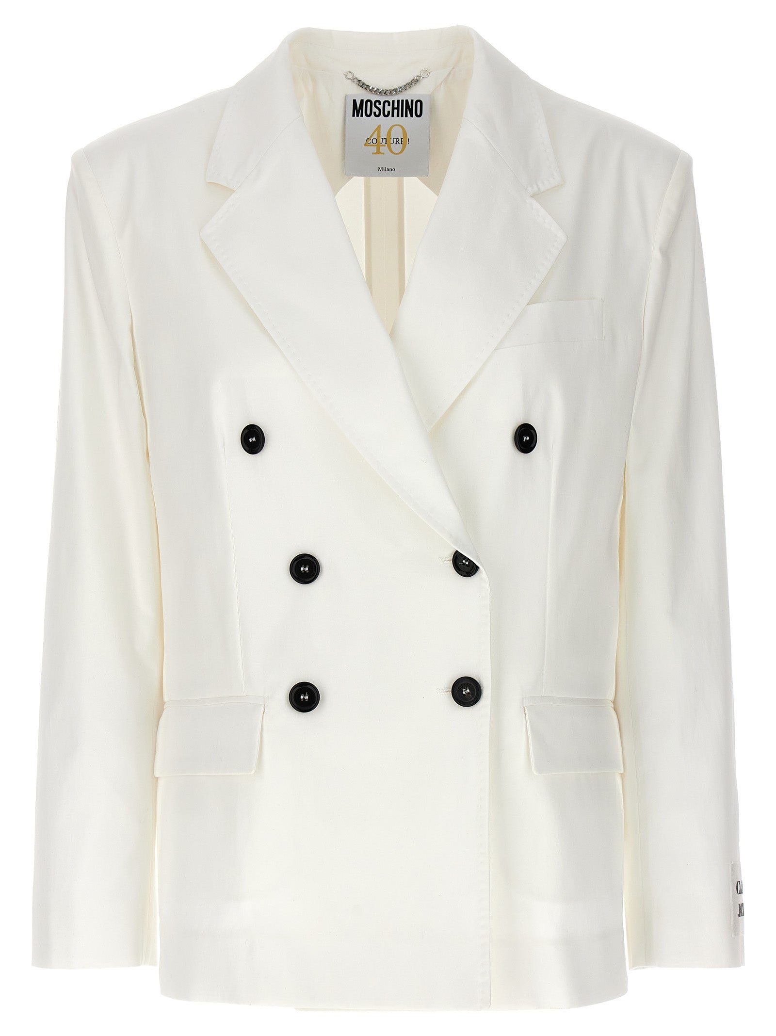 Moschino White Cotton Women's Blazer