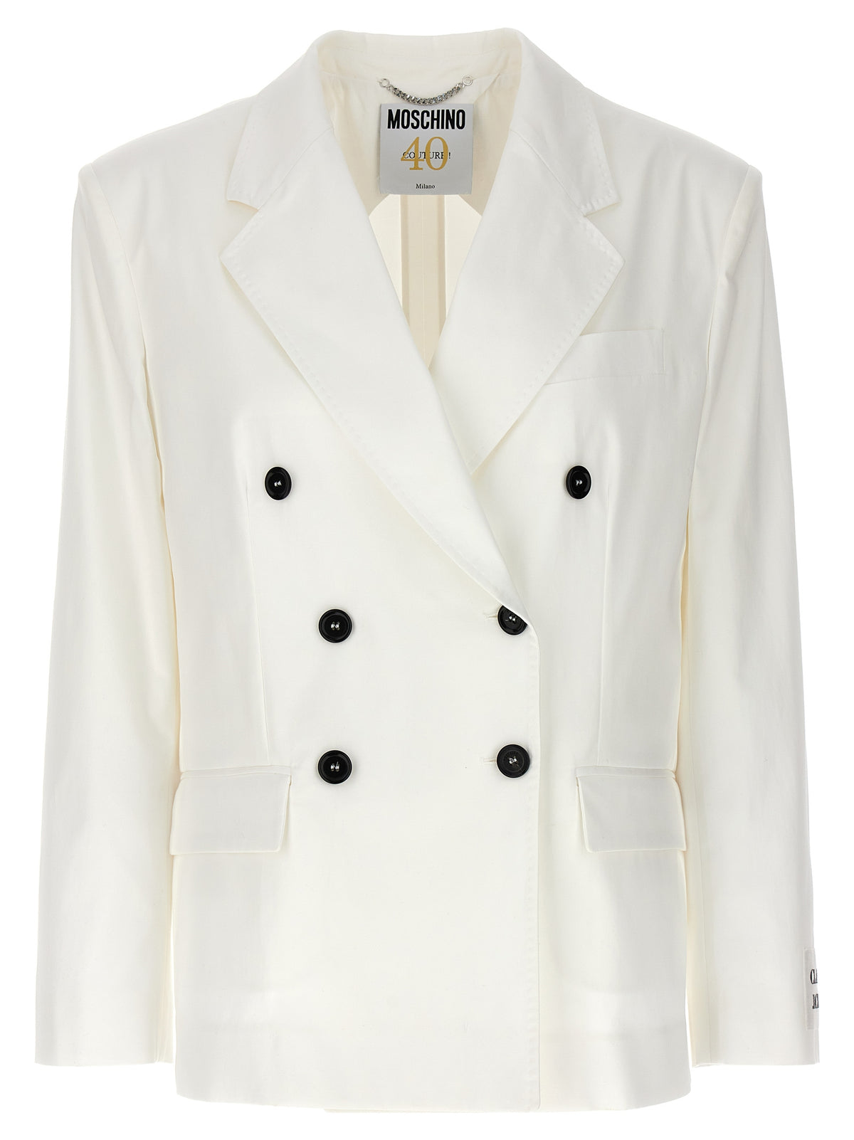 Moschino White Cotton Women's Blazer