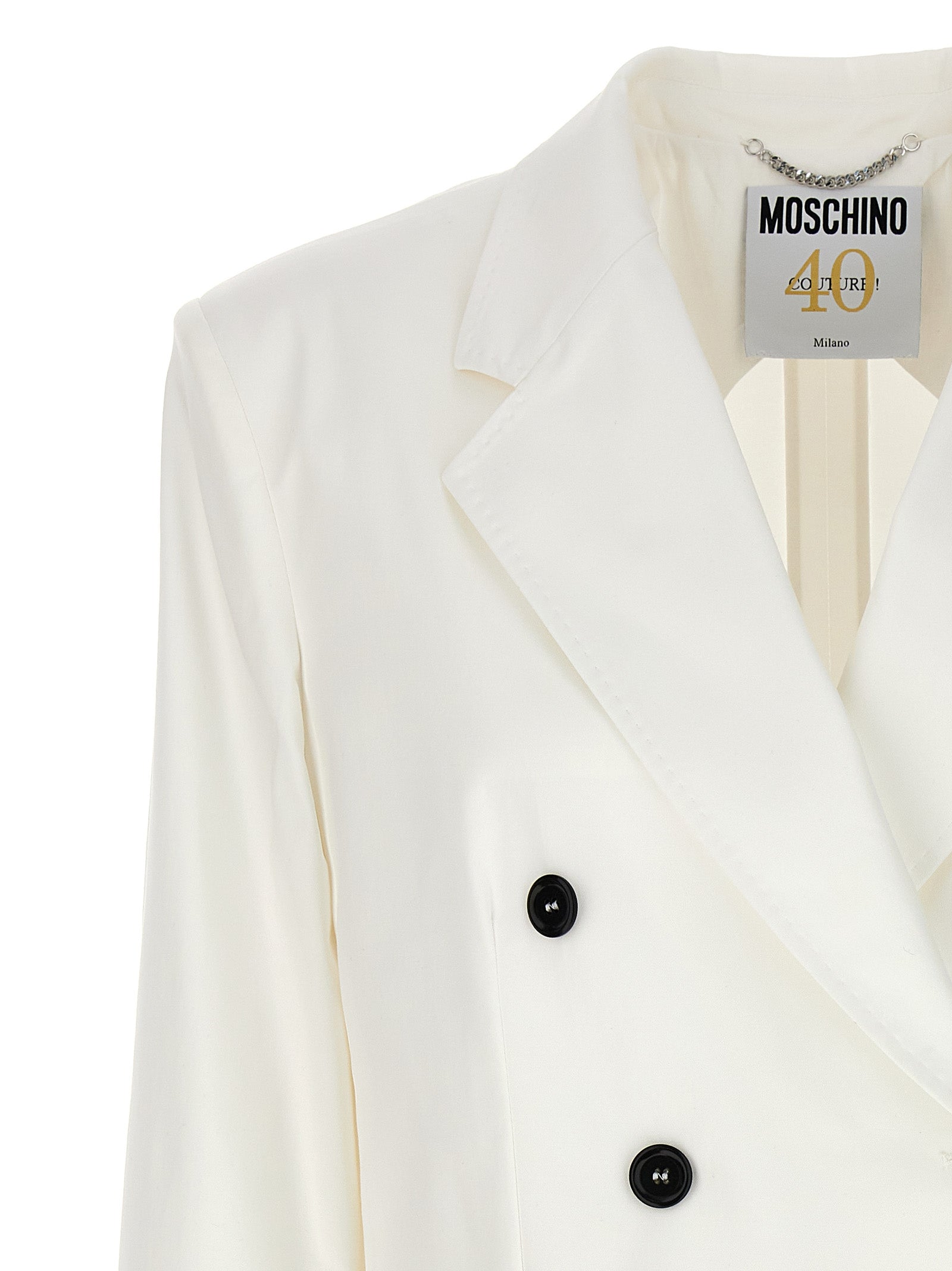 Moschino White Cotton Women's Blazer