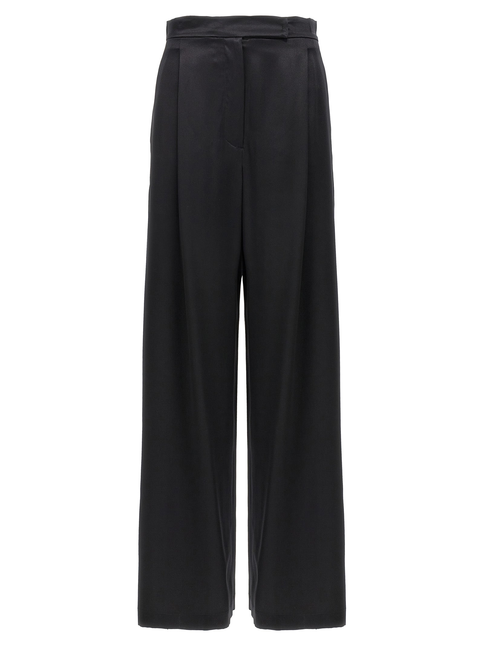 Max Mara Black Silk Casual Women's Pants