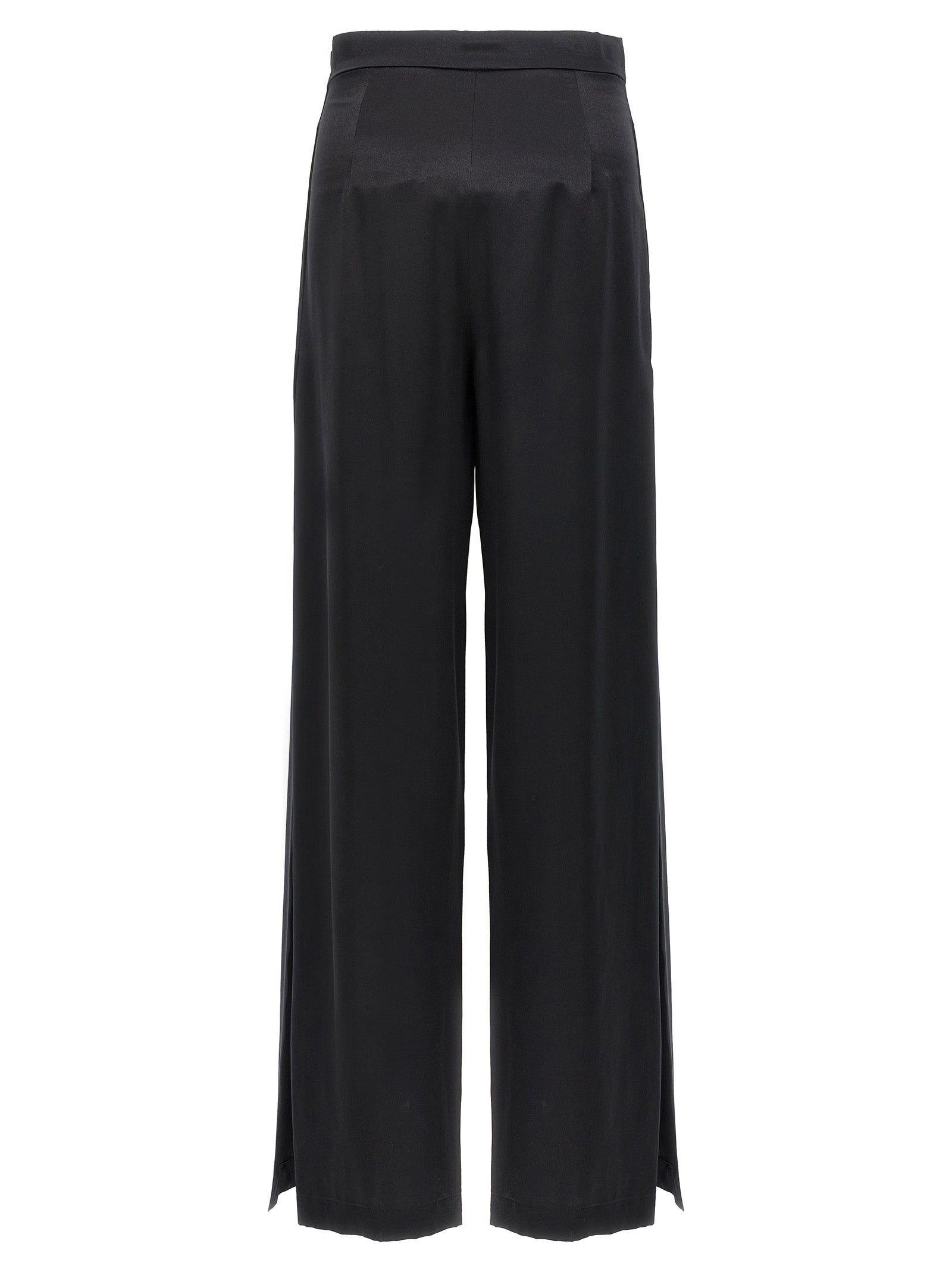 Max Mara Black Silk Casual Women's Pants