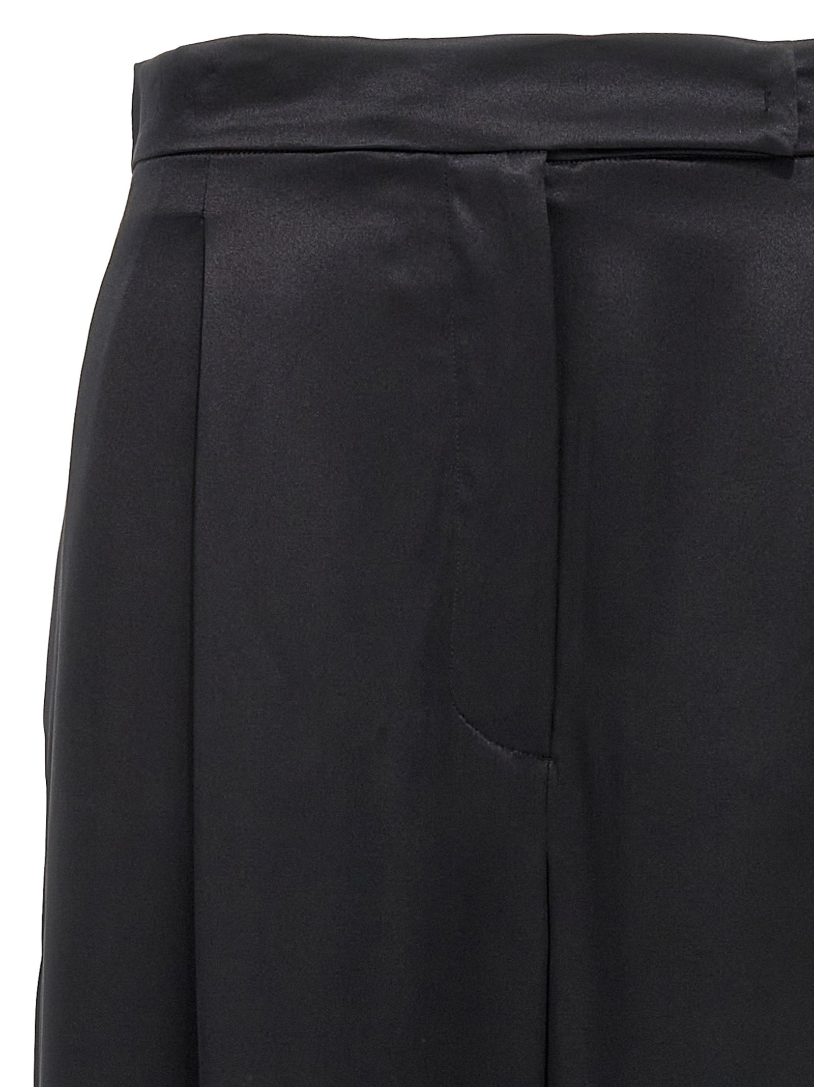 Max Mara Black Silk Casual Women's Pants