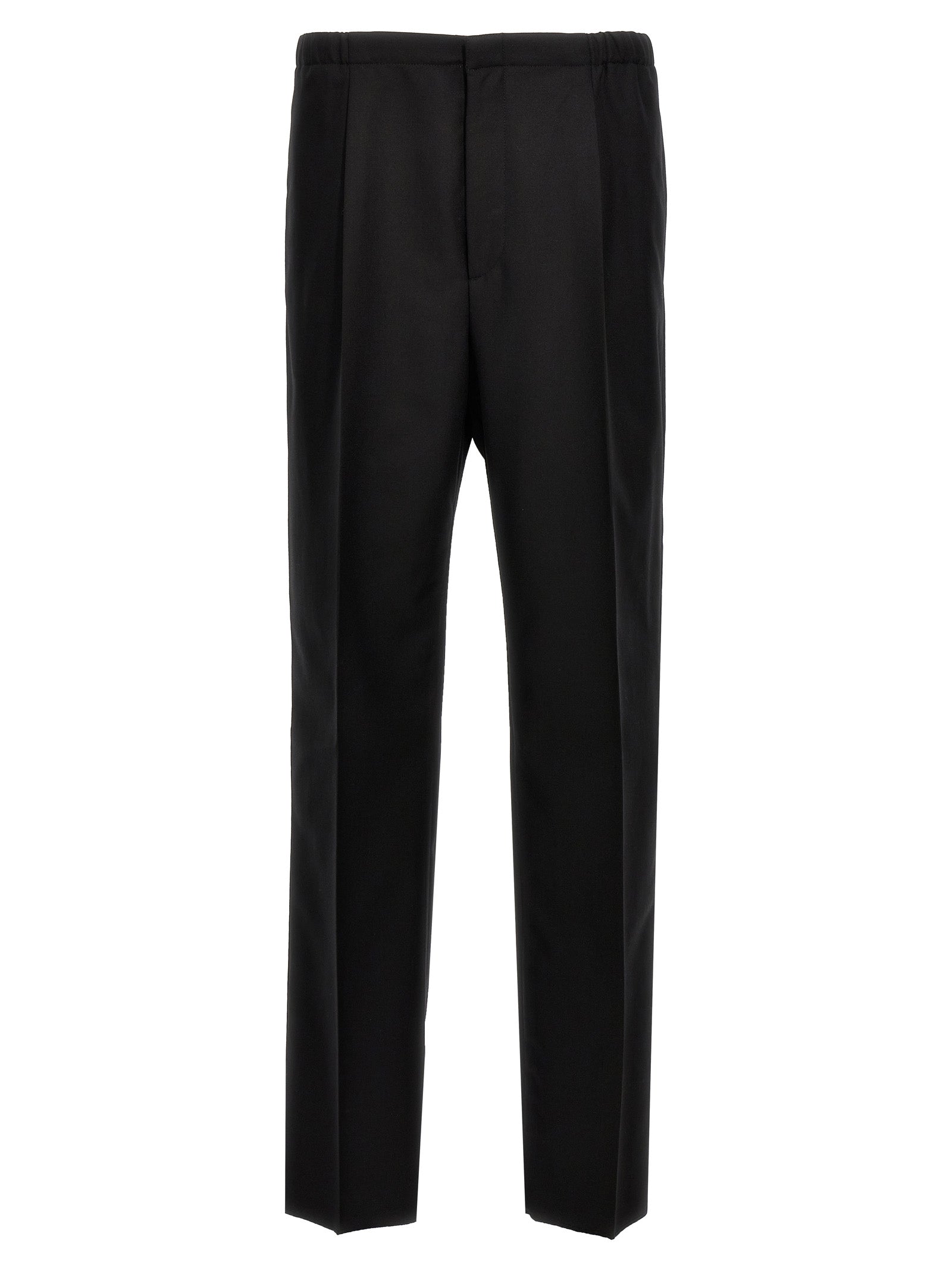 Fendi Black Virgin Wool Dress Men's Pants