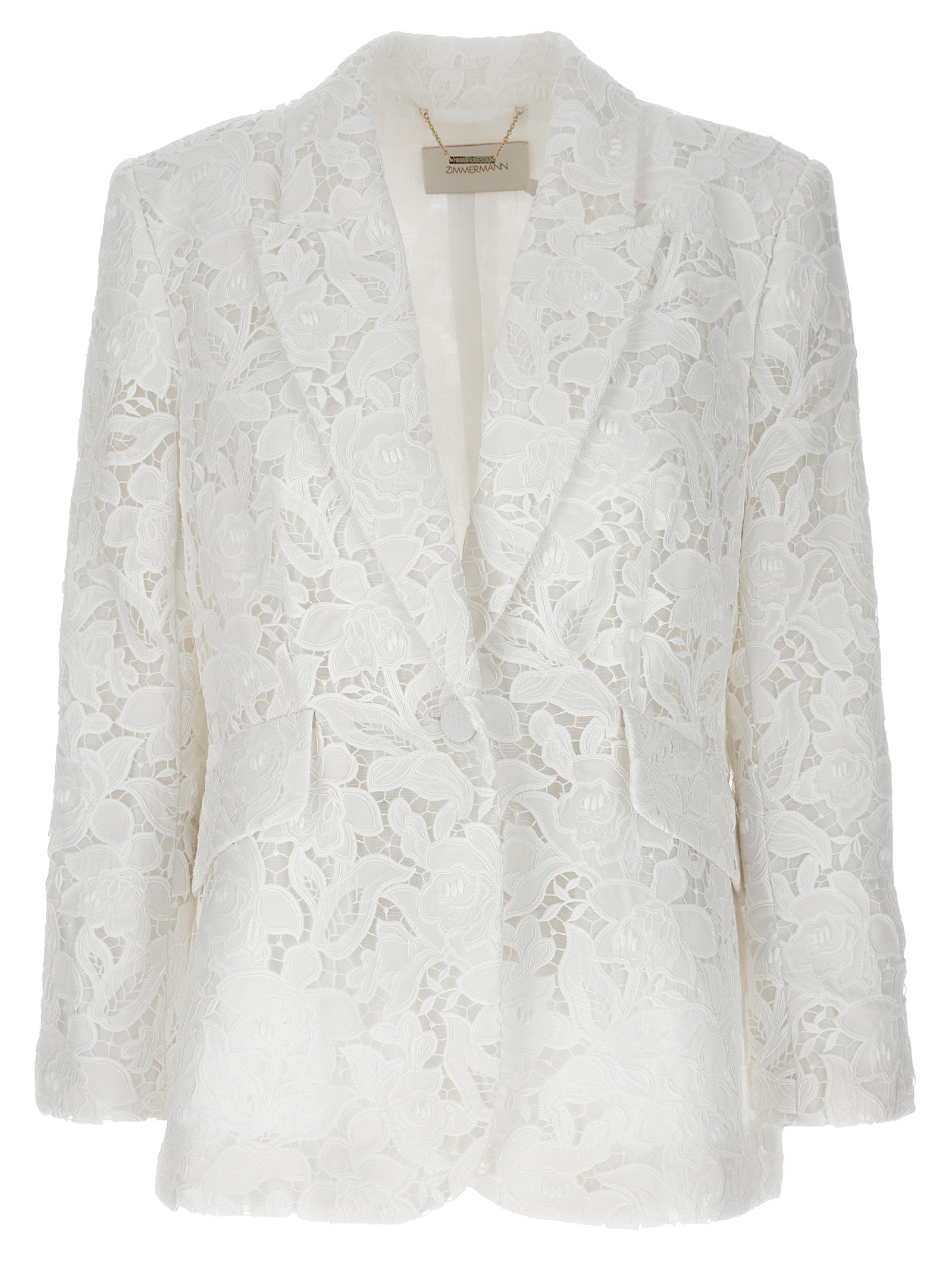 Zimmermann White Polyester Women's Blazer